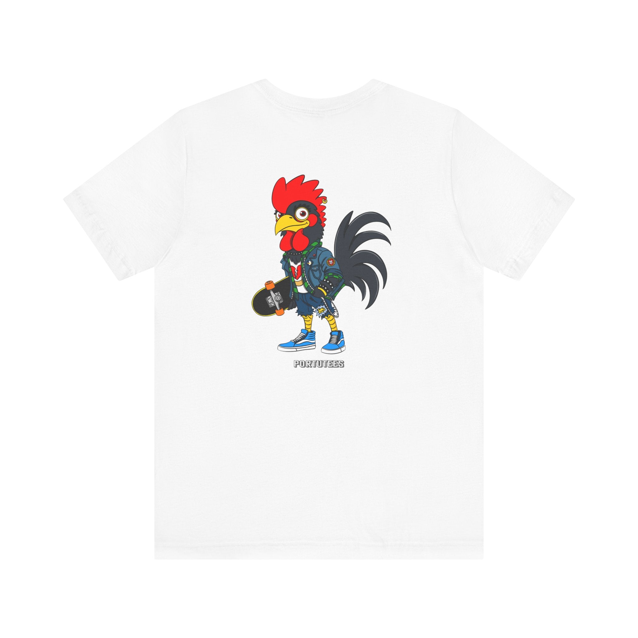 Punk Rock Rooster Graphic Tee, Fun Unisex T-Shirt for Animal Lovers, Casual Wear, Gift for Friends, Street Style Apparel, Unique Gift