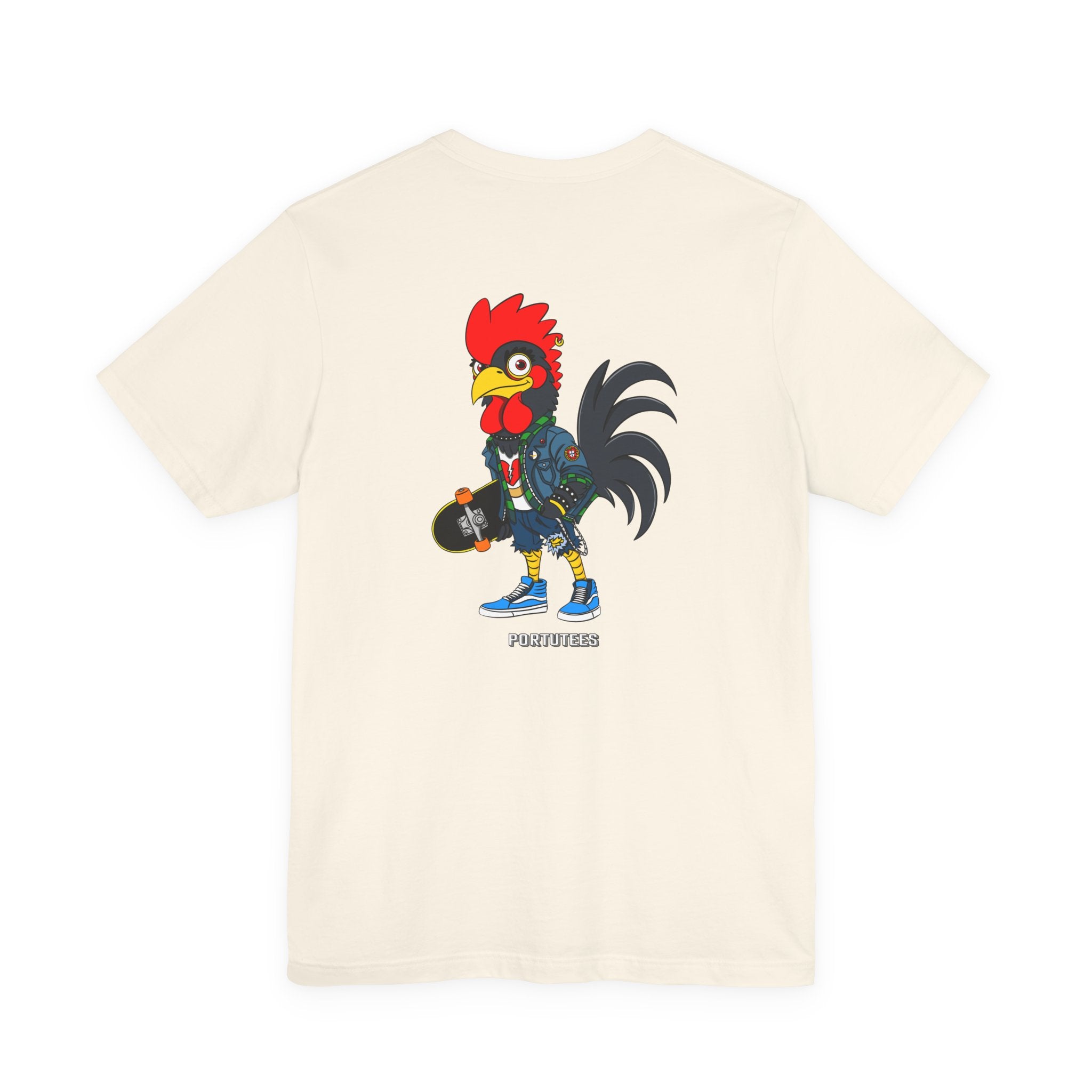 Punk Rock Rooster Graphic Tee, Fun Unisex T-Shirt for Animal Lovers, Casual Wear, Gift for Friends, Street Style Apparel, Unique Gift