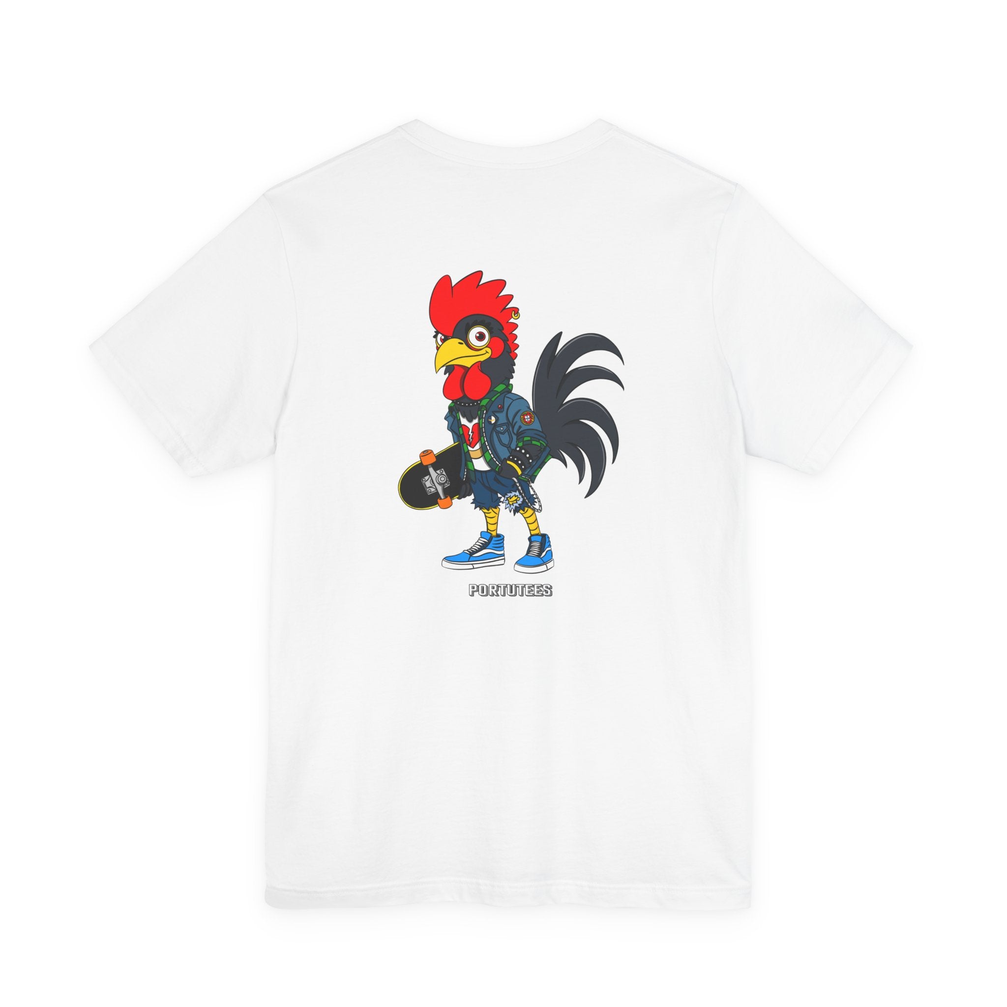 Punk Rock Rooster Graphic Tee, Fun Unisex T-Shirt for Animal Lovers, Casual Wear, Gift for Friends, Street Style Apparel, Unique Gift