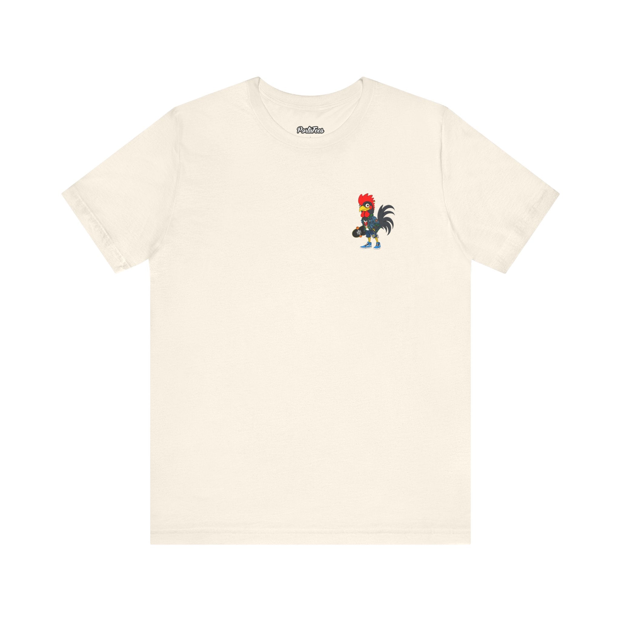 Punk Rock Rooster Graphic Tee, Fun Unisex T-Shirt for Animal Lovers, Casual Wear, Gift for Friends, Street Style Apparel, Unique Gift