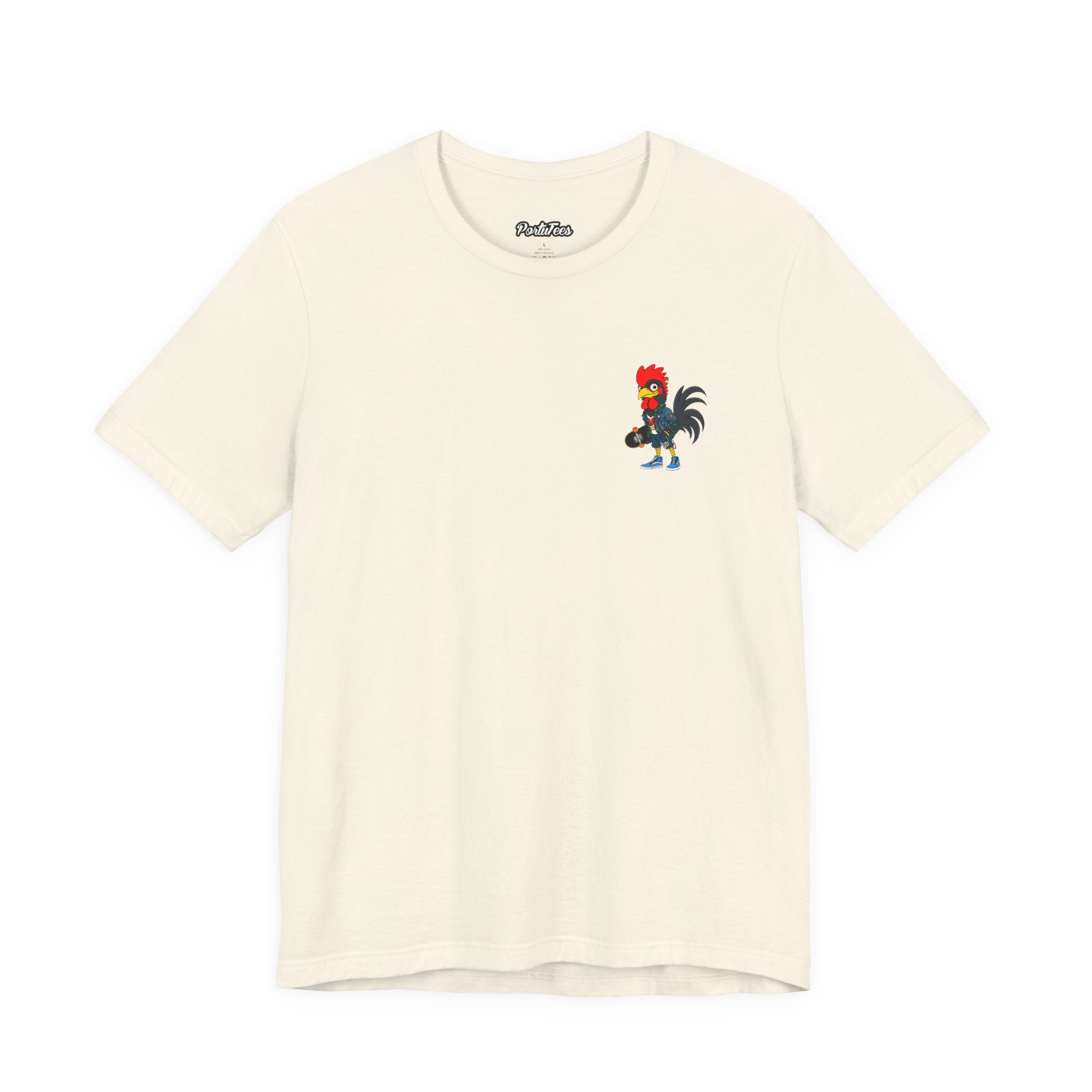Punk Rock Rooster Graphic Tee, Fun Unisex T-Shirt for Animal Lovers, Casual Wear, Gift for Friends, Street Style Apparel, Unique Gift