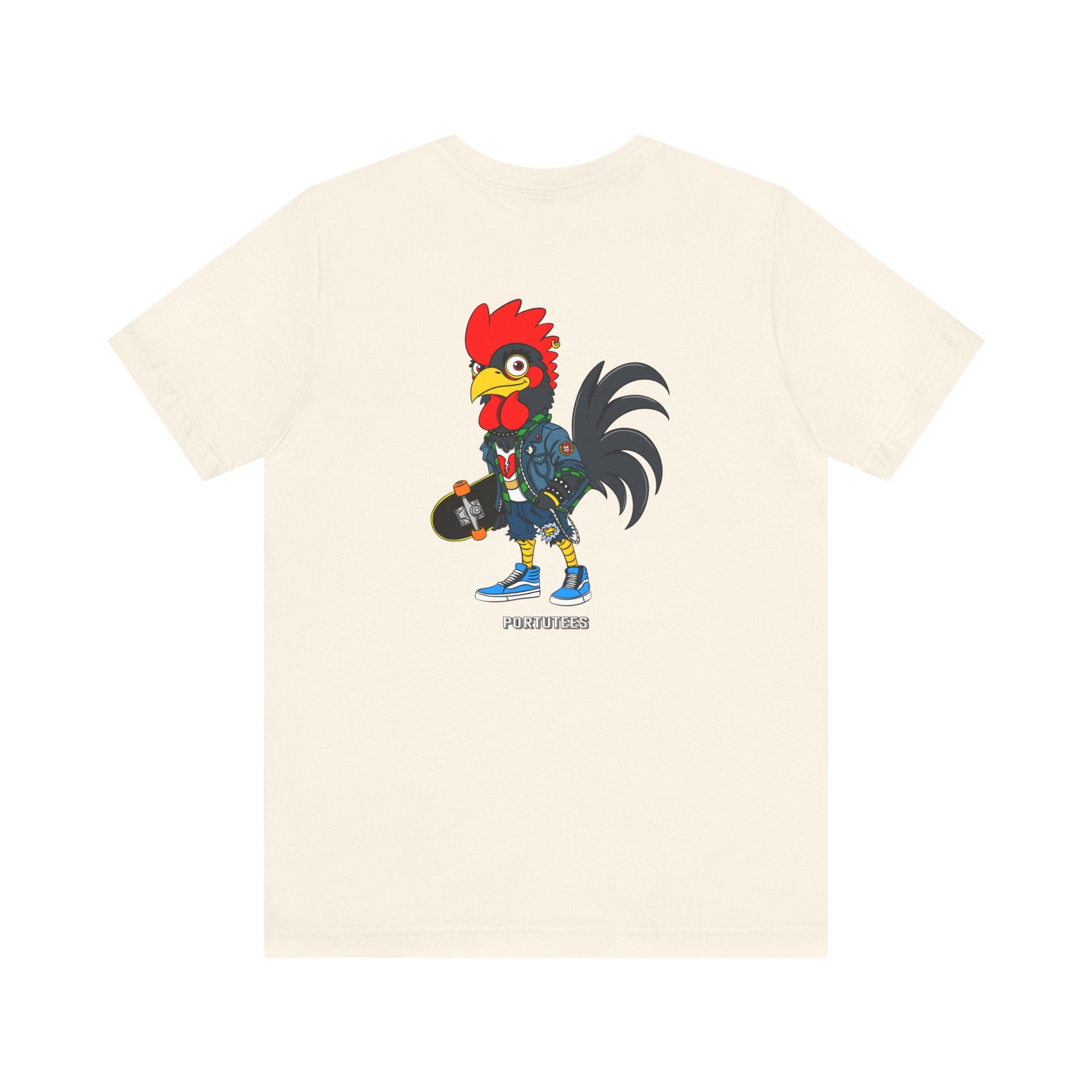 Punk Rock Rooster Graphic Tee, Fun Unisex T-Shirt for Animal Lovers, Casual Wear, Gift for Friends, Street Style Apparel, Unique Gift