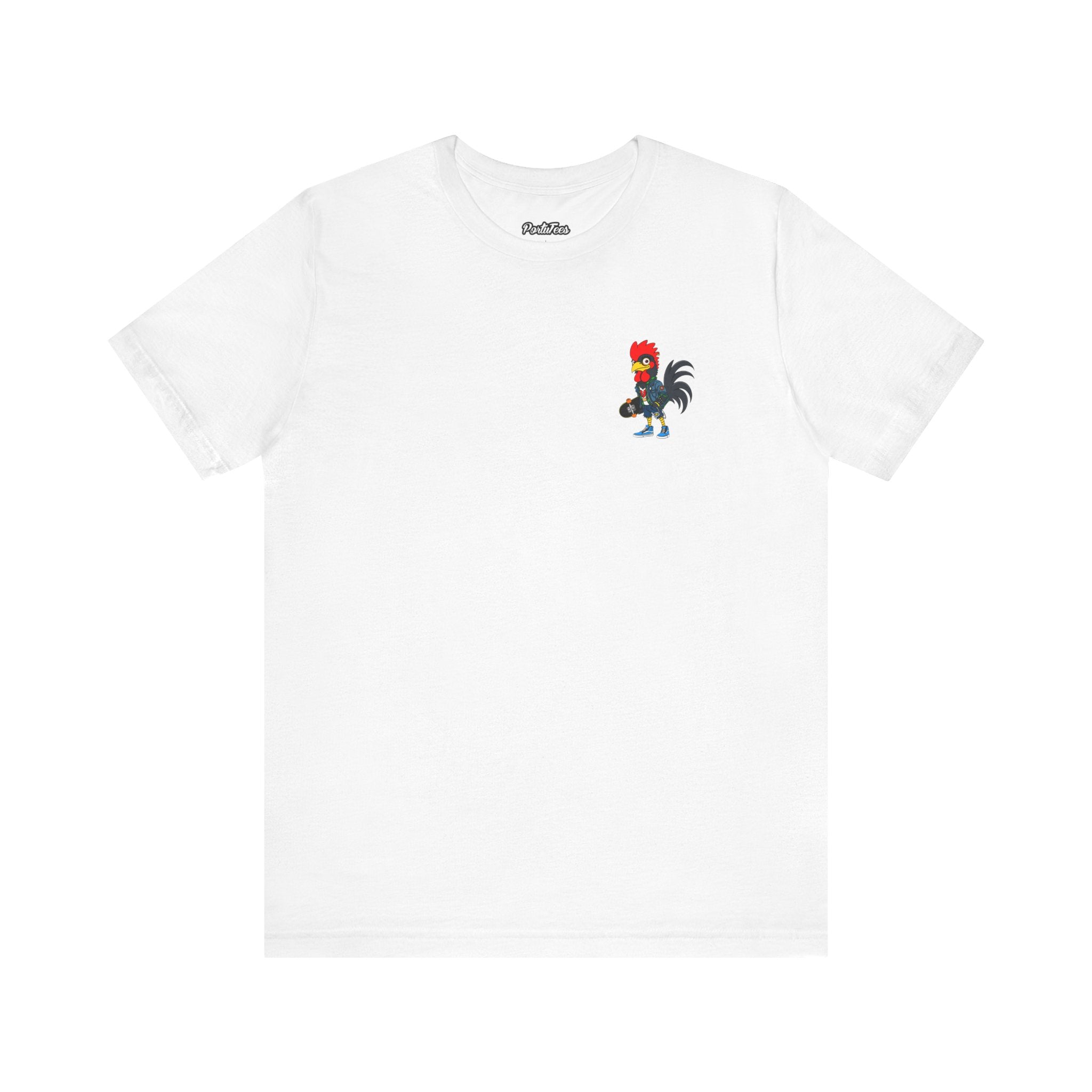 Punk Rock Rooster Graphic Tee, Fun Unisex T-Shirt for Animal Lovers, Casual Wear, Gift for Friends, Street Style Apparel, Unique Gift
