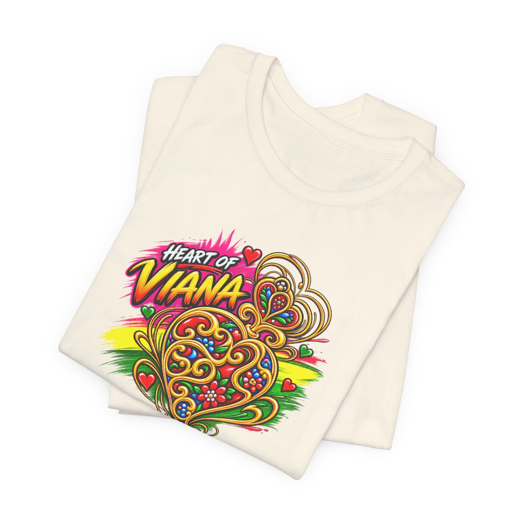 Heart of Viana Graphic Tee – Colorful Floral Heart Design