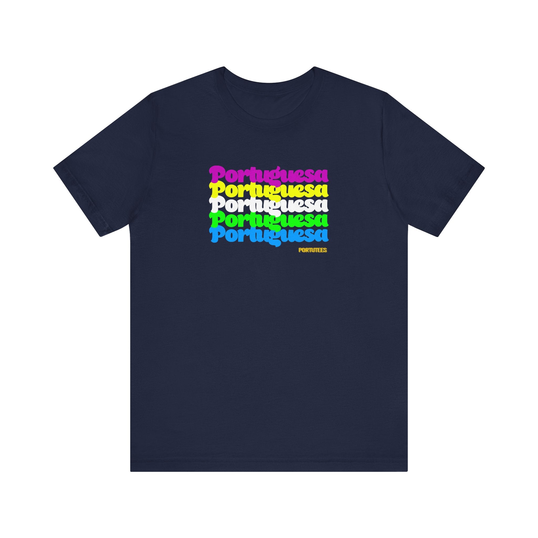 Portuguese Retro Rainbow Tee — "Portuguesa" Graphic T-Shirt