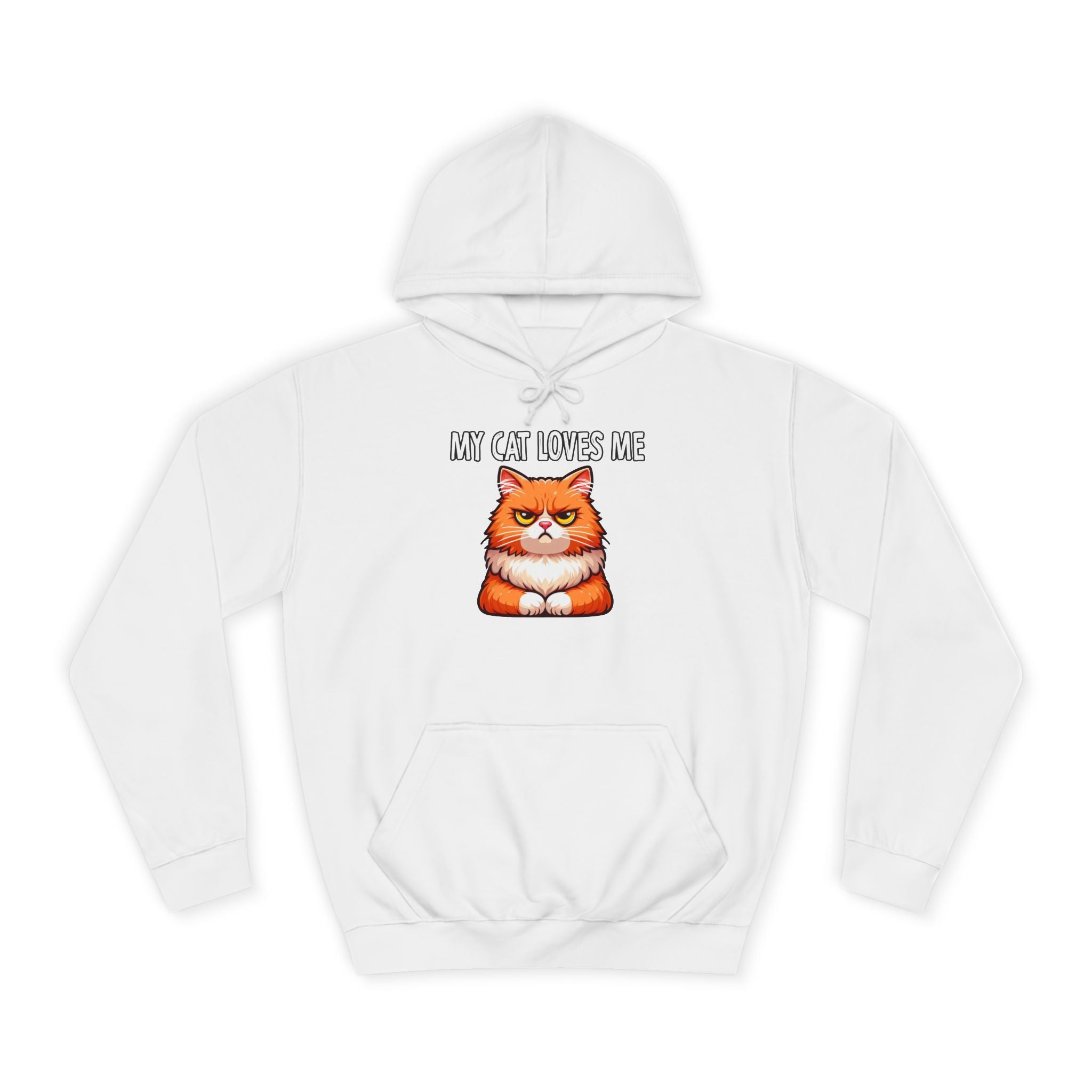 Funny Cat Hoodie, Cozy Pet Lover Sweater, My Cat Loves Me Hoodie, Gift for Cat Owners, Unisex Animal Sweatshirt