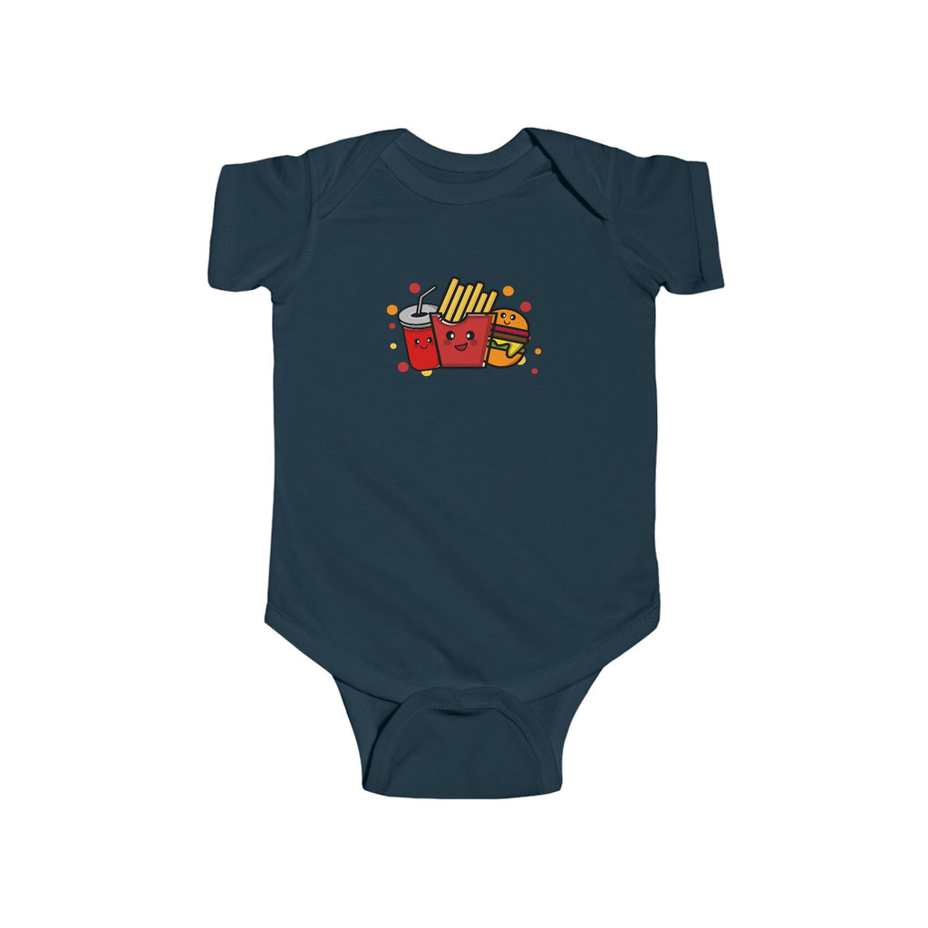 Cute Fast Food Onesie, Baby Romper, Newborn Jumpsuit, Foodie Baby Outfit, Fast Food Lover Gift