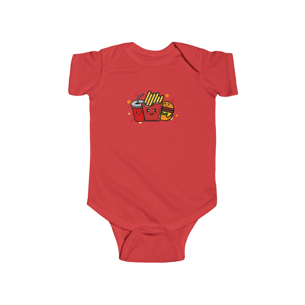 Cute Fast Food Onesie, Baby Romper, Newborn Jumpsuit, Foodie Baby Outfit, Fast Food Lover Gift