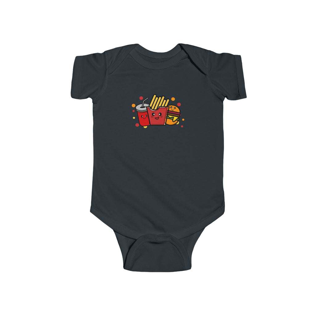 Cute Fast Food Onesie, Baby Romper, Newborn Jumpsuit, Foodie Baby Outfit, Fast Food Lover Gift