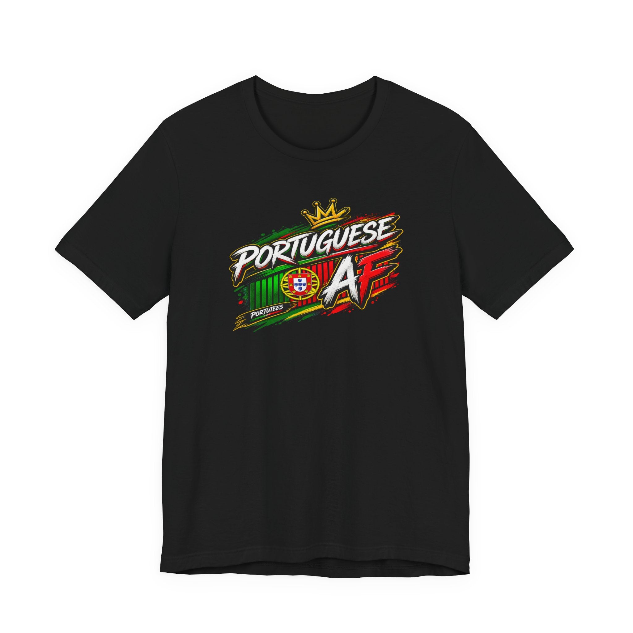 Portuguese AF T-Shirt – Portugal Flag Graphic Tee (Pride, Soccer Fan Gift)