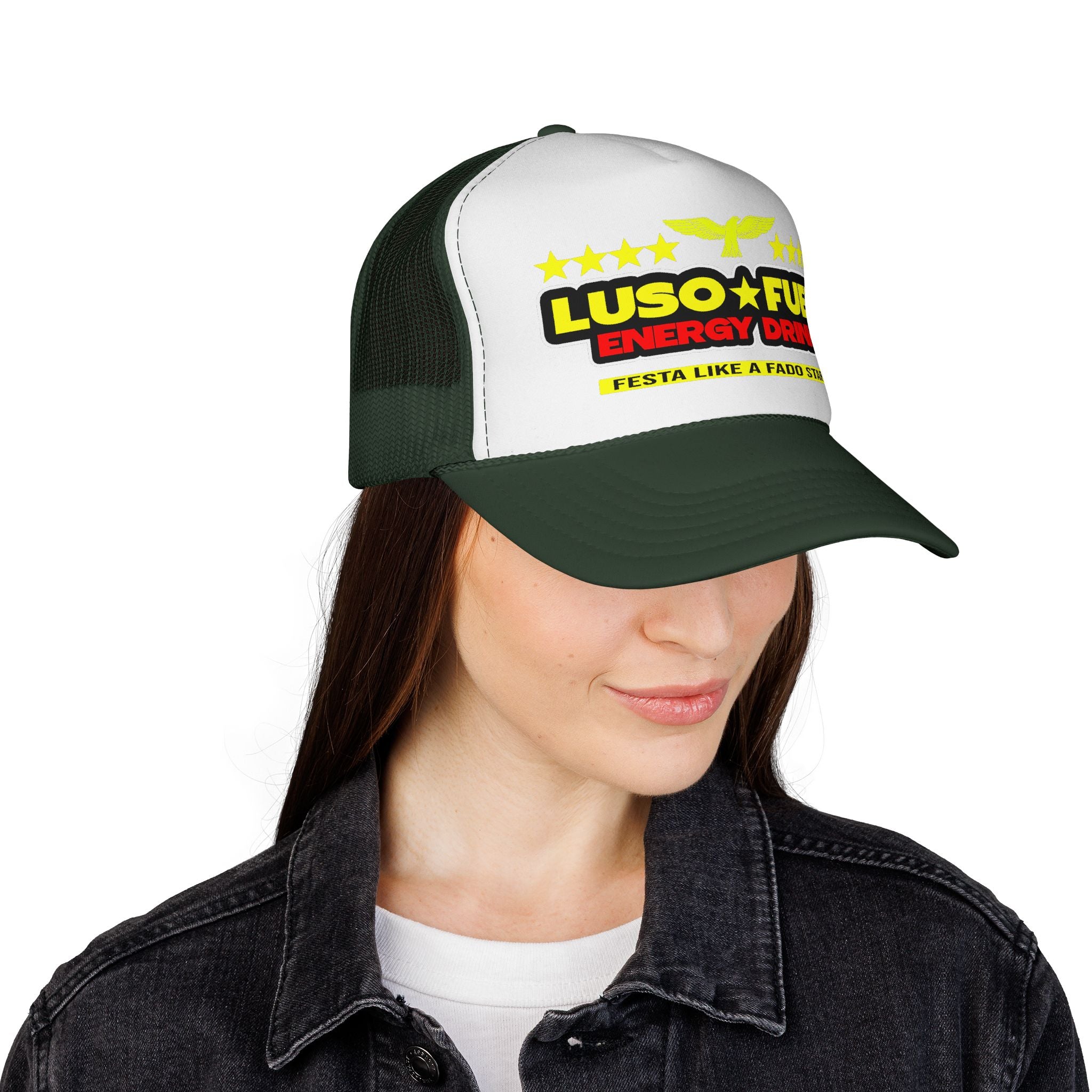 Luso Fuel Energy Party Trucker Cap, Unisex Hat, Festival Headwear, Outdoor Gear, Sports Accessories, Gift for Party Lovers
