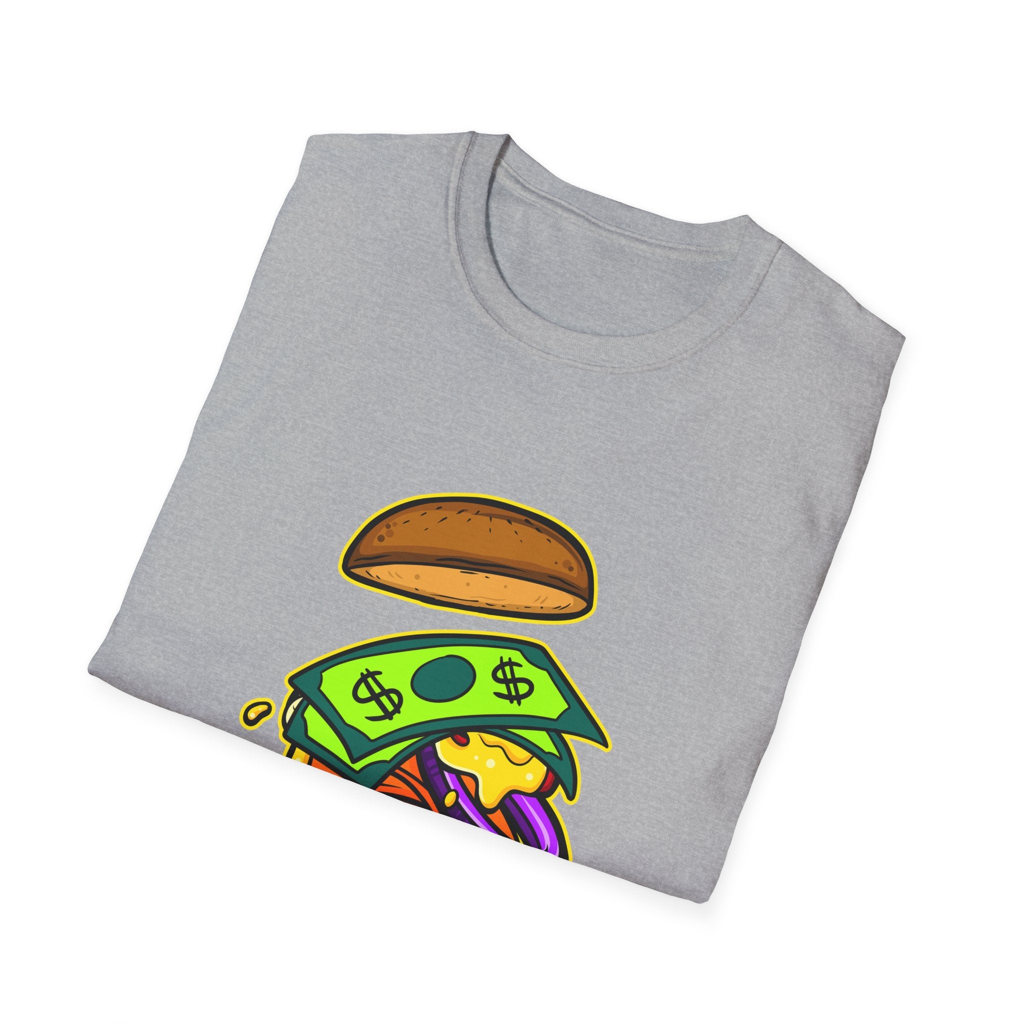 Money Burger Unisex T-Shirt, Funny Foodie Shirt, Perfect for Food Lovers, Gift for Burger Enthusiasts, Casual Weekend Tee, Streetwear