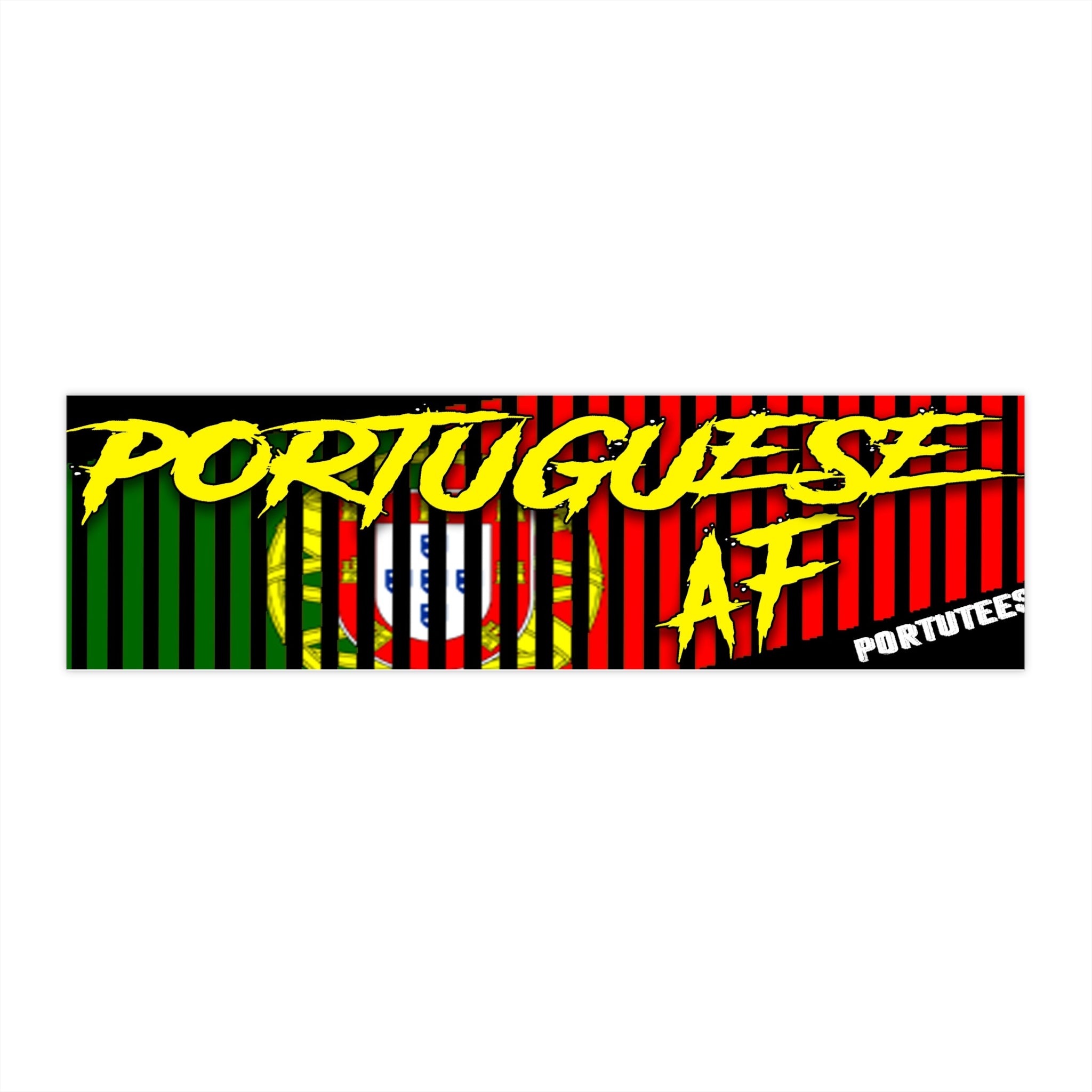 Portuguese AF Bumper Stickers - Celebrate Your Heritage with Vibrant Car Decor