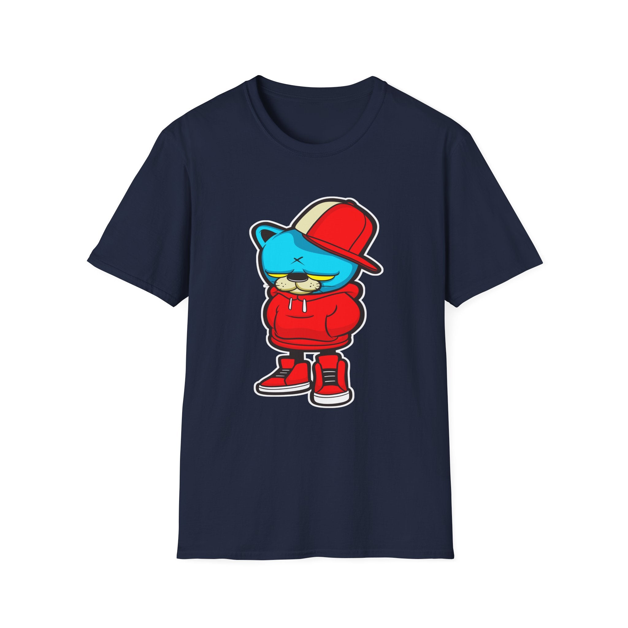Streetwear Cartoon Character T-Shirt, Cool Casual Tee, Unisex Graphic Top, Urban Style Shirt, Trendy Gift for Teens