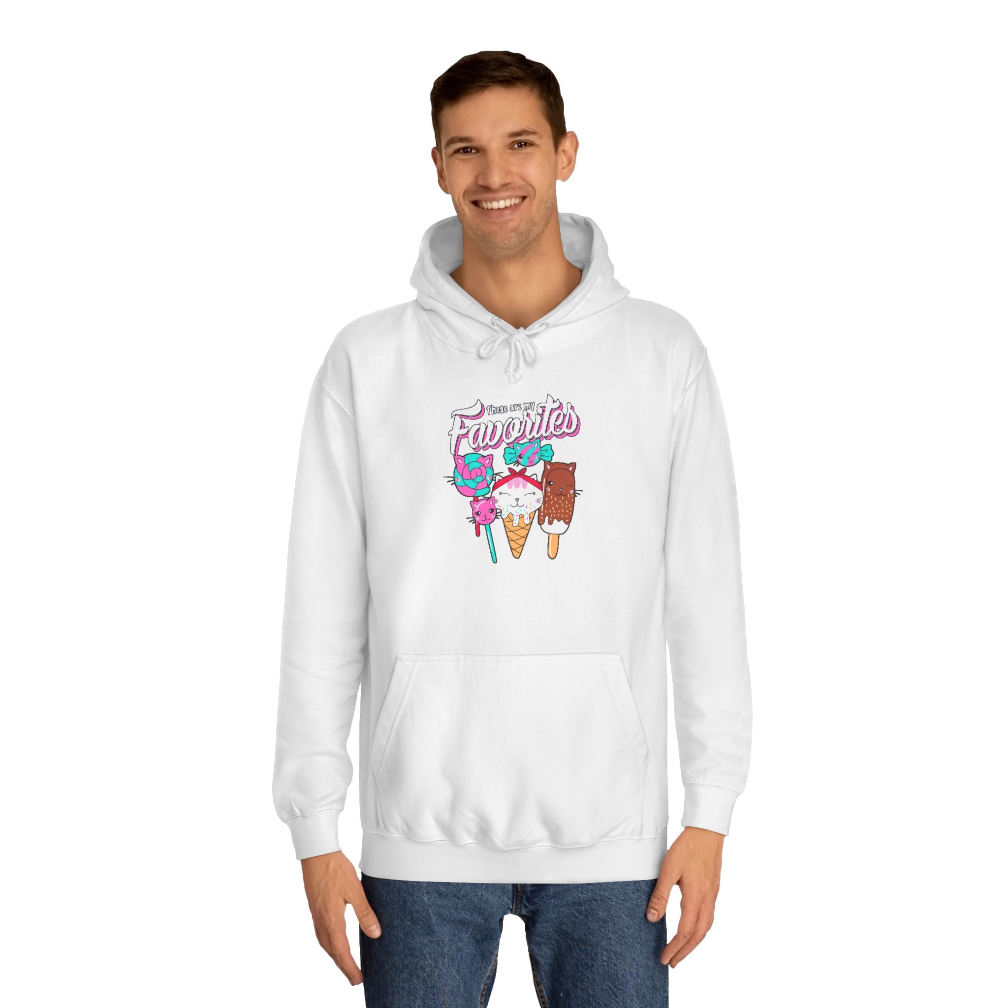 Ice Cream Favorites Unisex Hoodie - Cute Ice Cream Lover Sweatshirt, Ice Cream Gift, Ice Cream Hooded Pullover, Ice Cream Apparel, Ice Cream