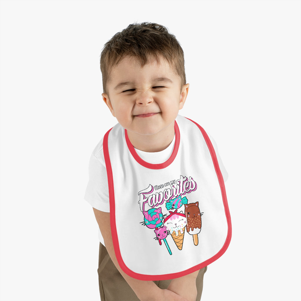 Cute Baby Bib with Ice Cream Design, Fun Bib for Kids, Perfect Baby Shower Gift, Toddler Feeding Bib, Baby Accessories