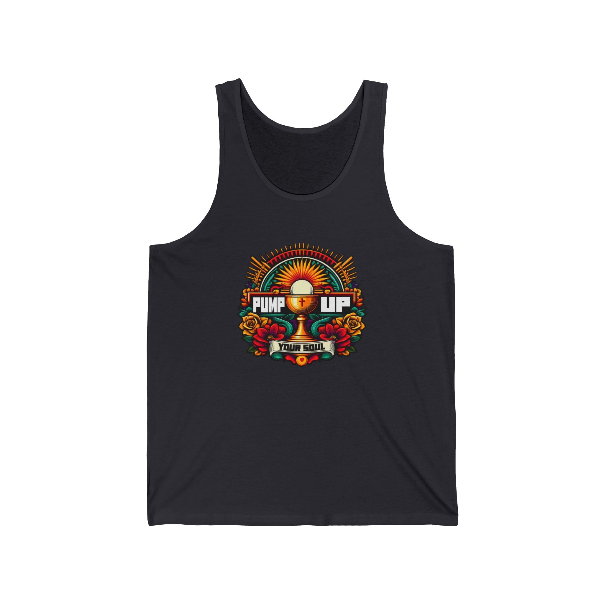 Pump Up Your Soul Tank Top, Motivational Gym Apparel, Summer Activewear, Fitness Gift, Music Festival Top, Unisex Jersey Tank