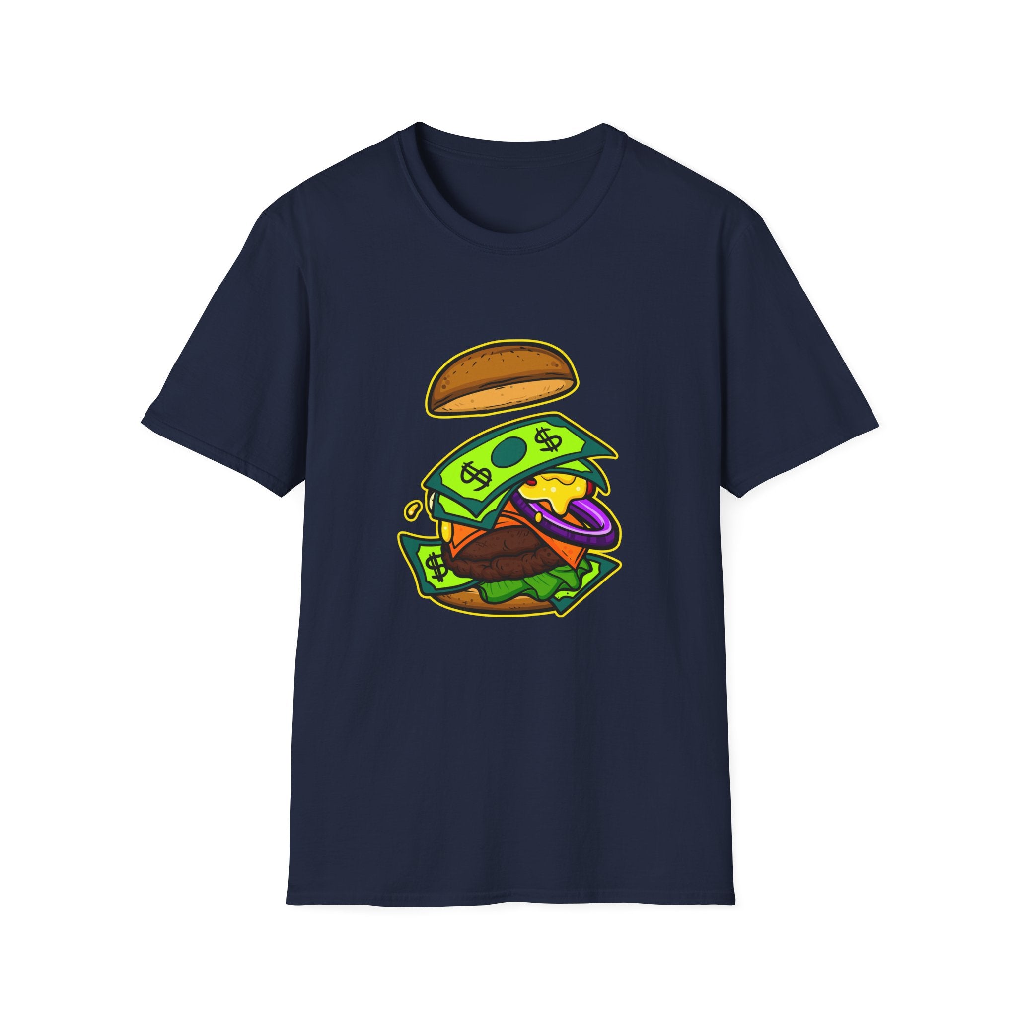 Money Burger Unisex T-Shirt, Funny Foodie Shirt, Perfect for Food Lovers, Gift for Burger Enthusiasts, Casual Weekend Tee, Streetwear