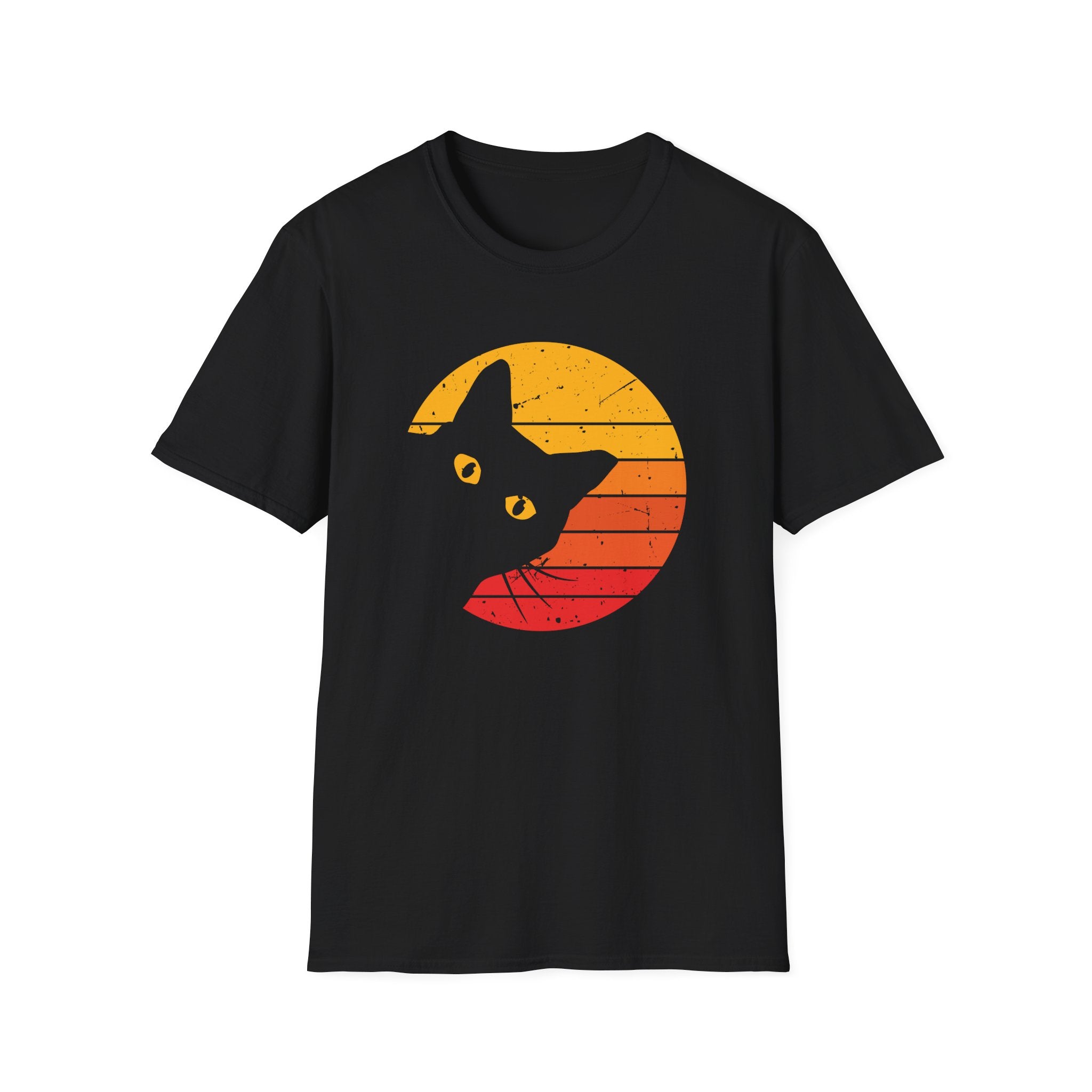 Sunset Cat Unisex T-Shirt, Cute Cat Tee, Animal Lovers Gift, Pet Owner Apparel, Summer Fashion, Birthday Gift