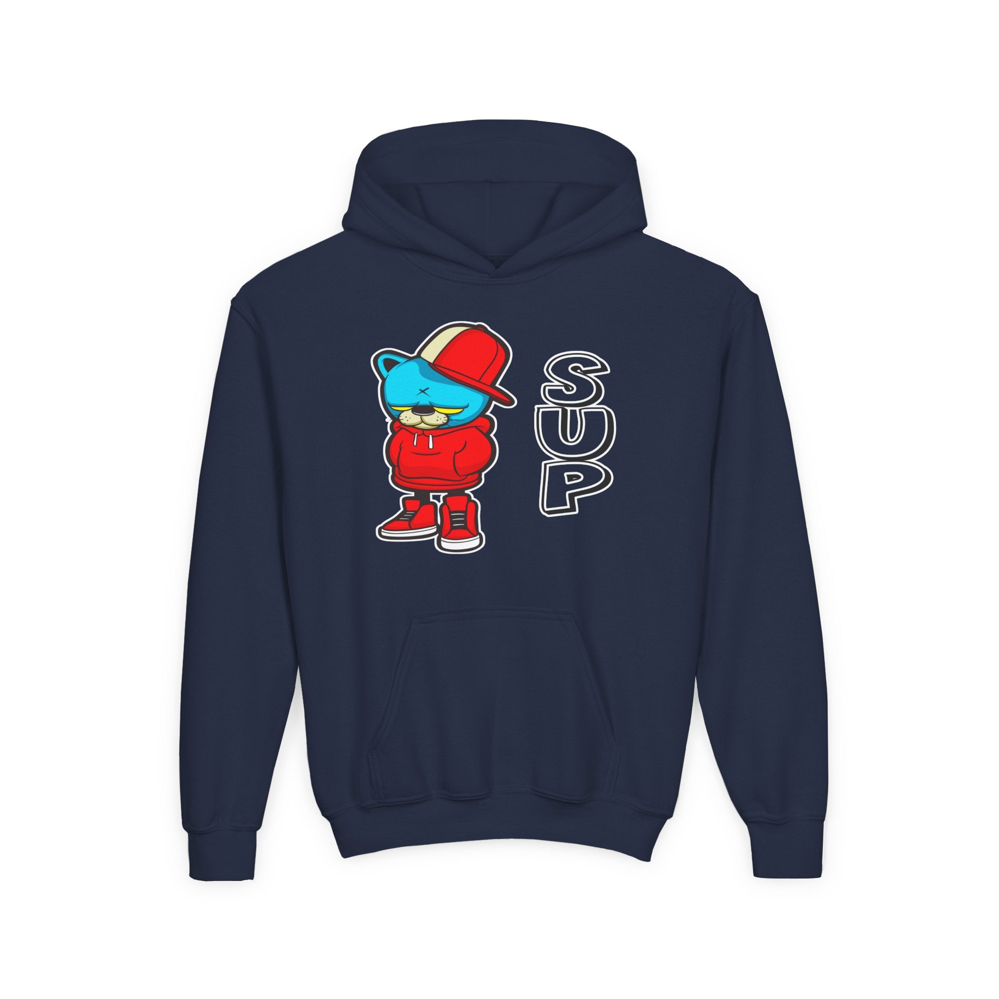 Cool Cat Youth Hoodie - Fun & Trendy, Kid's Pullover, Children's Jumper, Teen Hooded Sweatshirt, Youth Sweatshirt, Cat Lover Gift