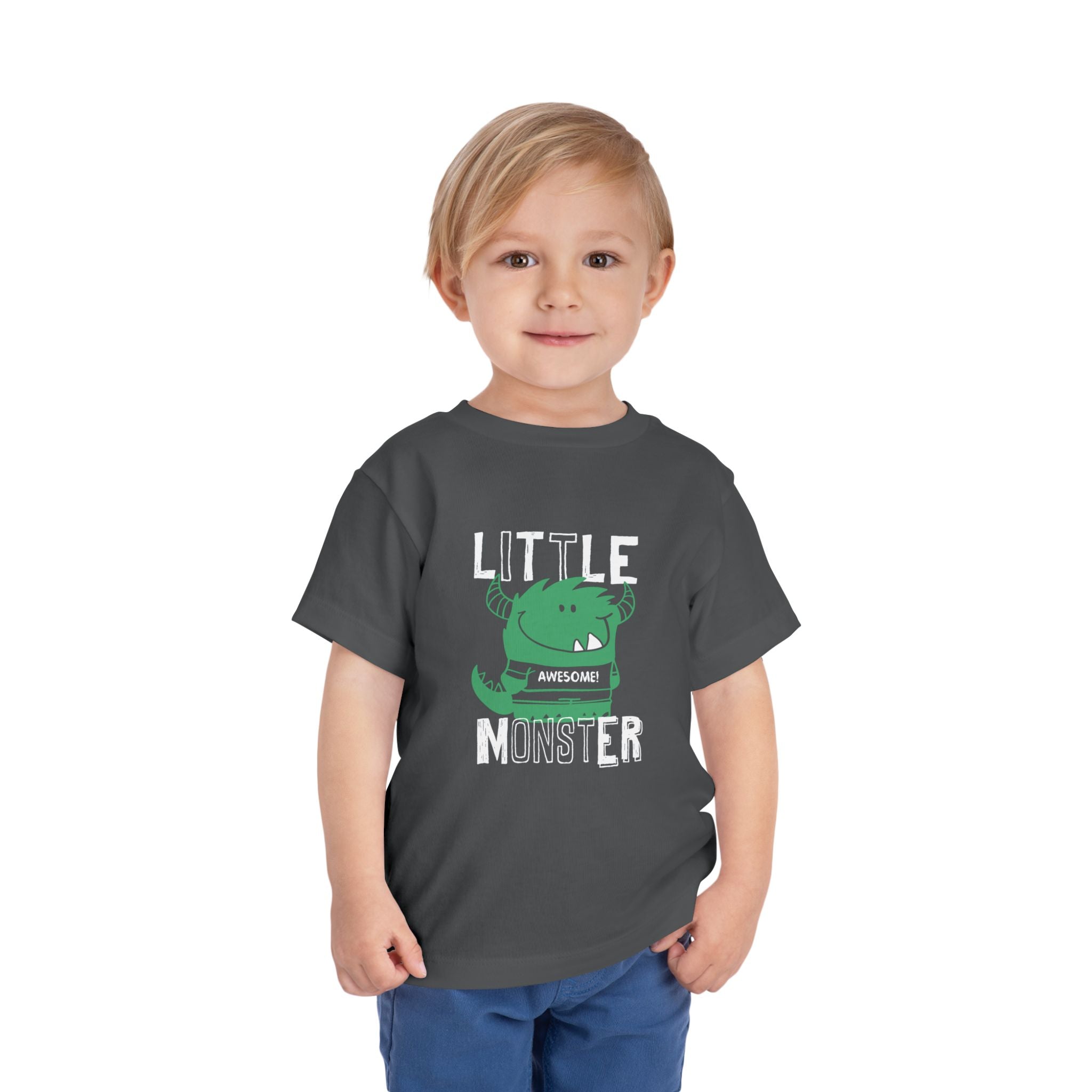 Little Monster Toddler Tee Fun & Playful T-Shirt for Kids, Birthday Gift, Halloween Costume, Everyday Wear, Unique Baby Shower Gift