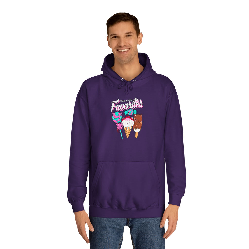 Ice Cream Favorites Unisex Hoodie - Cute Ice Cream Lover Sweatshirt, Ice Cream Gift, Ice Cream Hooded Pullover, Ice Cream Apparel, Ice Cream