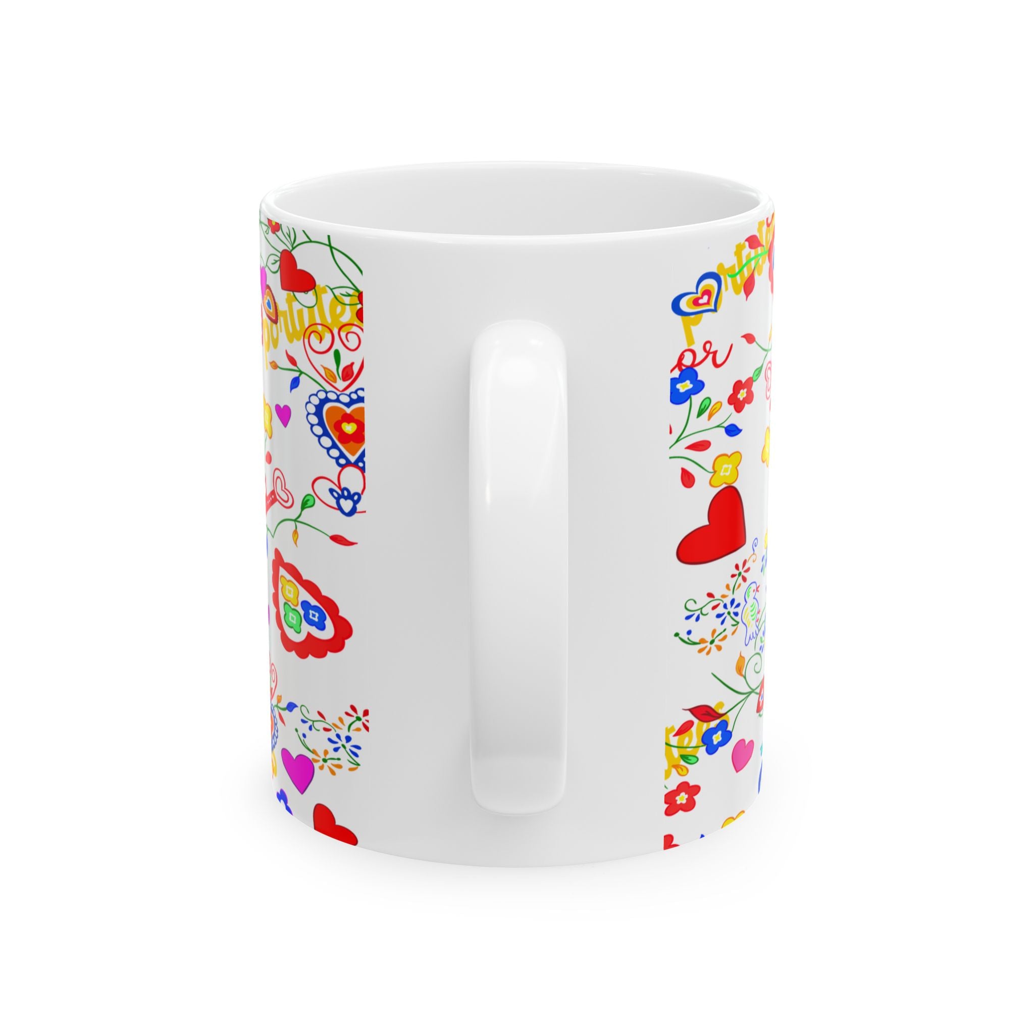 Colorful Lenços dos Namorados Ceramic Mug - Perfect for Friends and Family Gifts