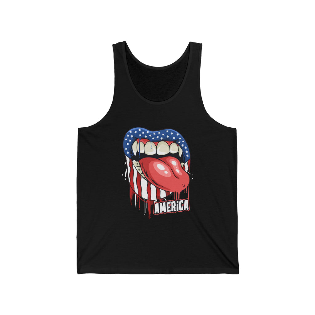 Bold Graphic Unisex Jersey Tank - Express Your Patriotism, Summer Fashion, BBQ Parties, Independence Day, Casual Wear, Music Festivals