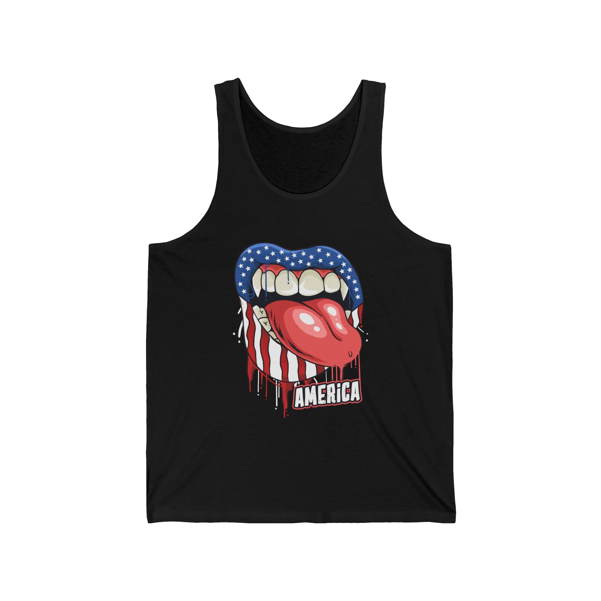 Bold Graphic Unisex Jersey Tank - Express Your Patriotism, Summer Fashion, BBQ Parties, Independence Day, Casual Wear, Music Festivals