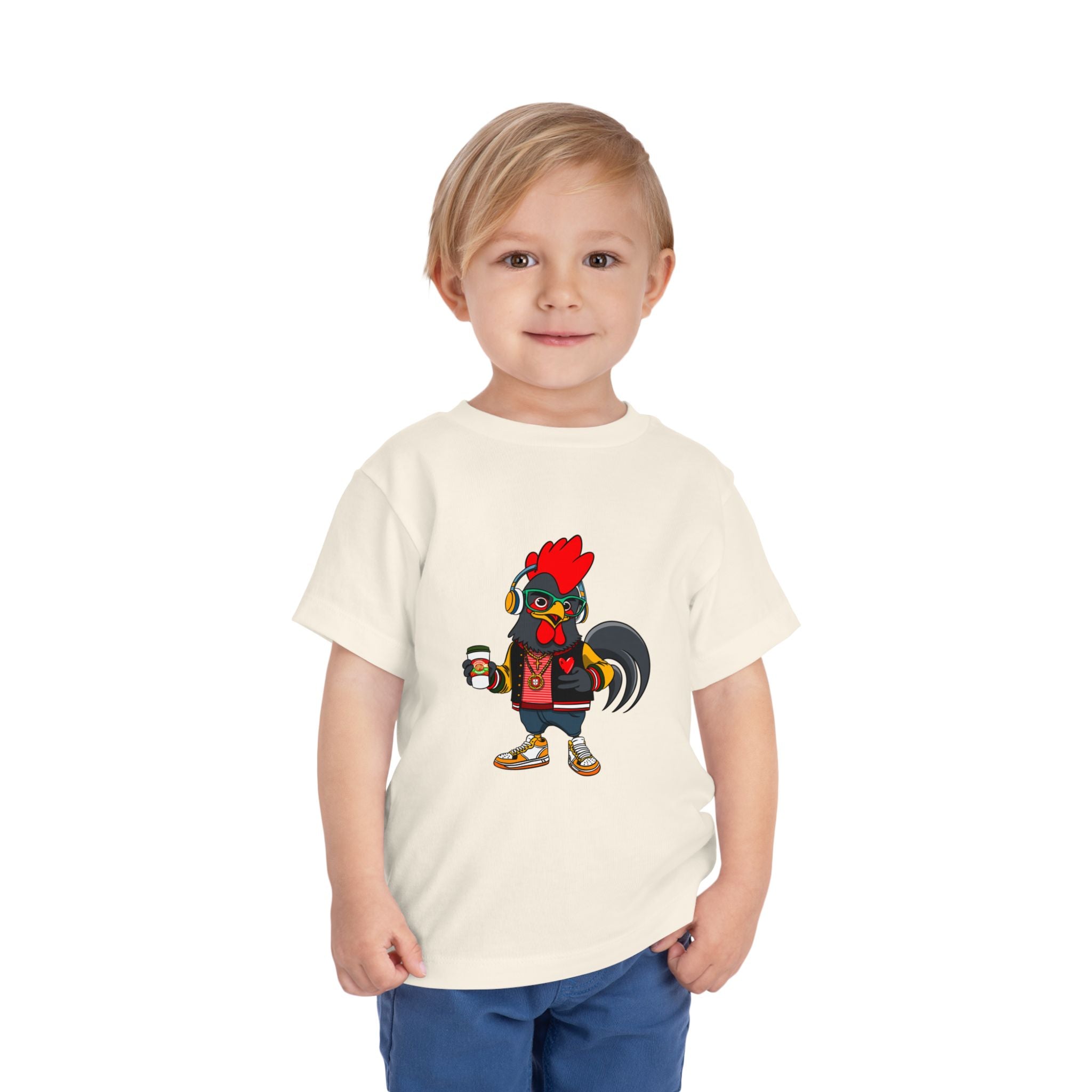 Hipster Rooster Toddler Tee - Fun Animal Design, Cute Kids' Shirt, Playful Gift for Birthdays, Summer Wear, Animal Lover's Apparel