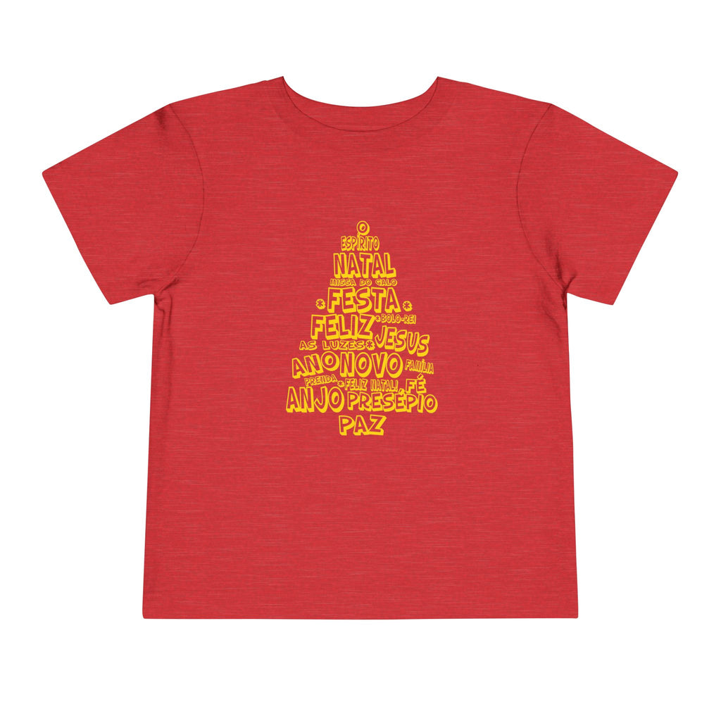 Festive Toddler Short Sleeve Tee – Merry Christmas Design