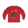 Whimsical Rooster Long Sleeve Tee, Funny Gift for Farmers, Casual Wear, Holiday Gift, Farmhouse Decor