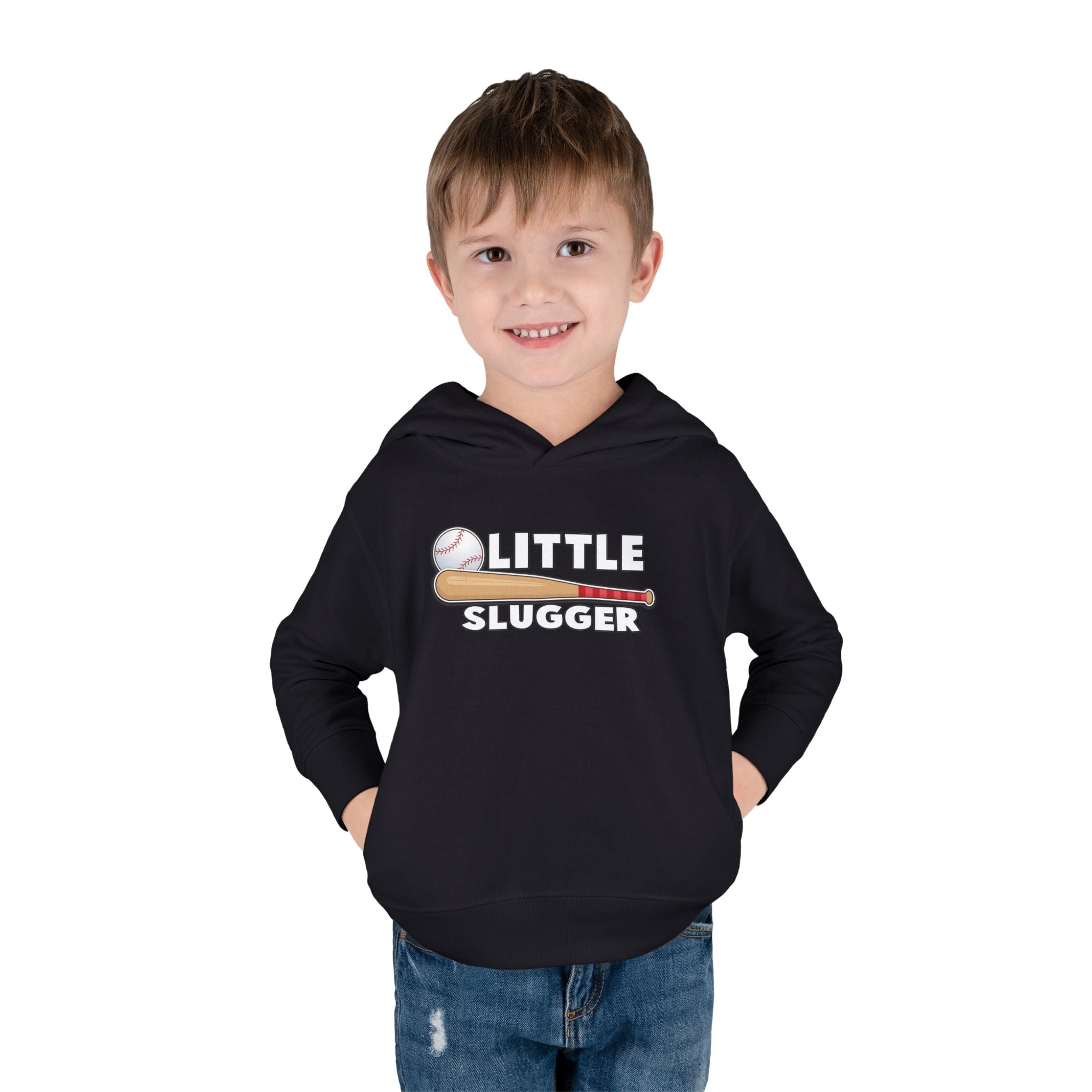 Little Slugger Toddler Fleece Hoodie - Perfect for Gift Giving, Birthdays, Baseball Season, Cozy Comfort, Toddler Apparel