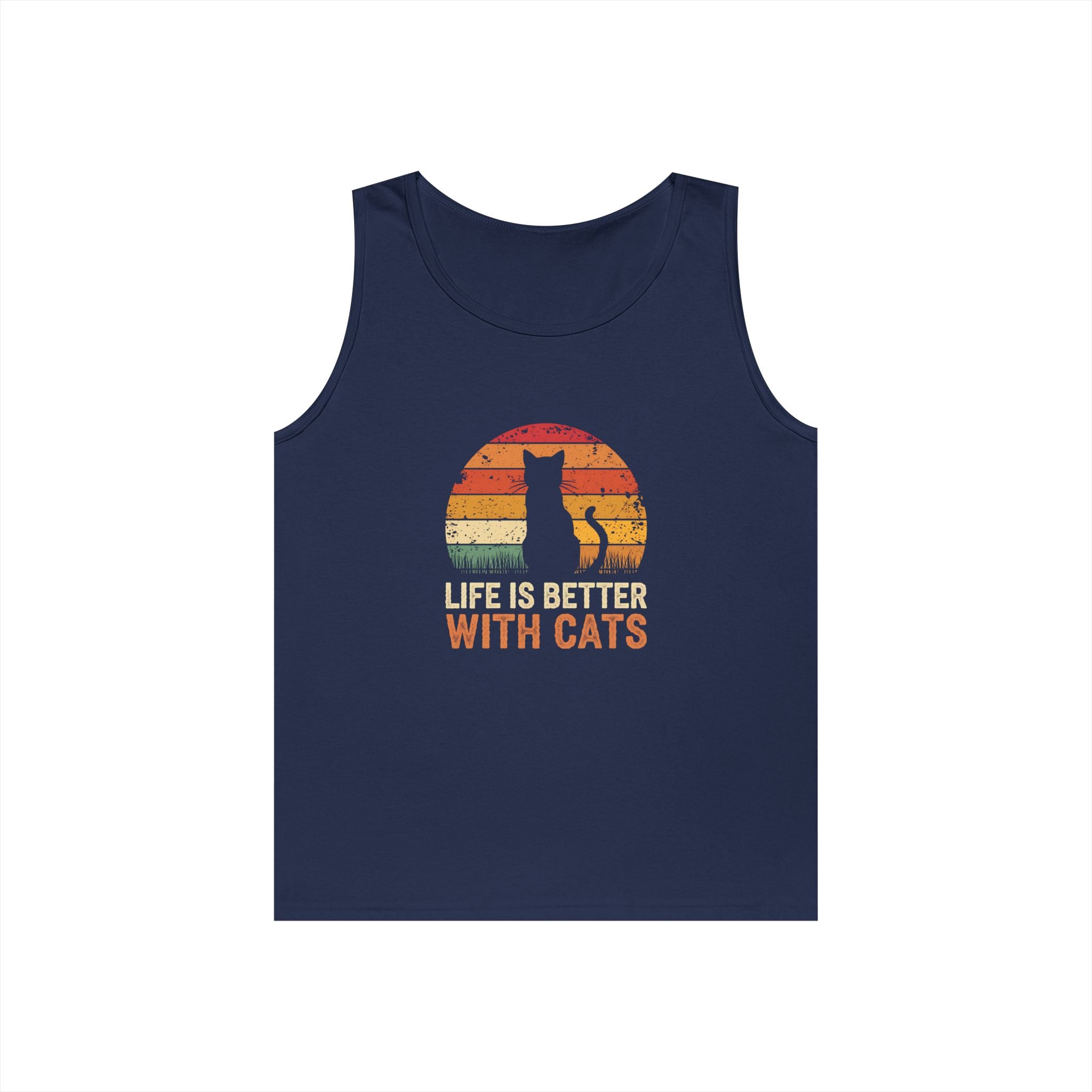 Life Is Better With Cats Tank Top, Cat Lover Gift, Unisex Cat Tank, Summer Shirt, Pet Lover Apparel, Gift for Cat Mom