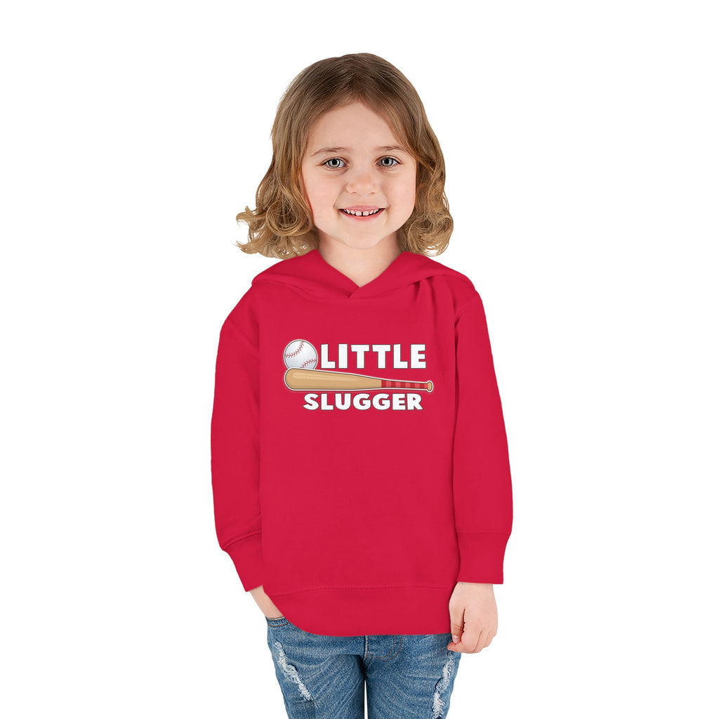 Little Slugger Toddler Fleece Hoodie - Perfect for Gift Giving, Birthdays, Baseball Season, Cozy Comfort, Toddler Apparel