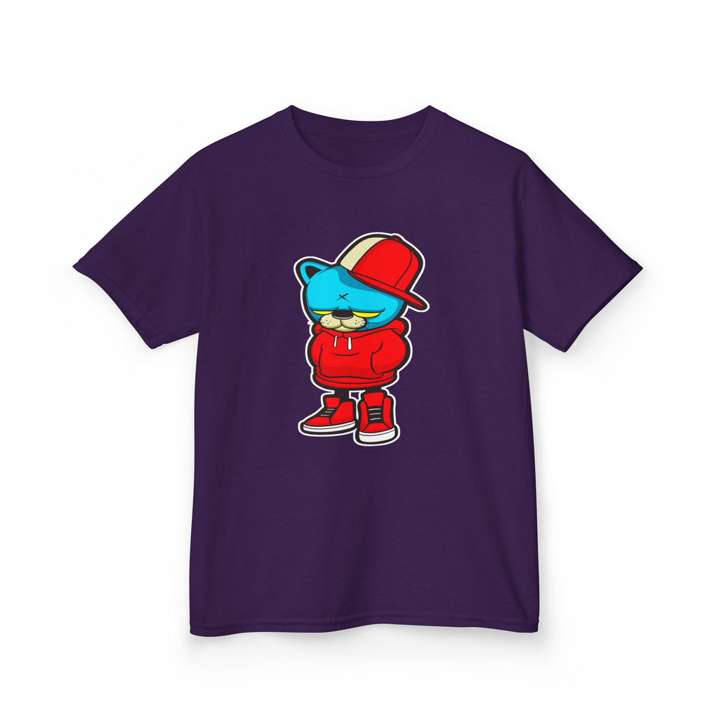 Cool Cartoon Bear Kids Tee, Trendy Youth T-Shirt, Hipster Gift, Cartoon Character Apparel, Streetwear for Kids