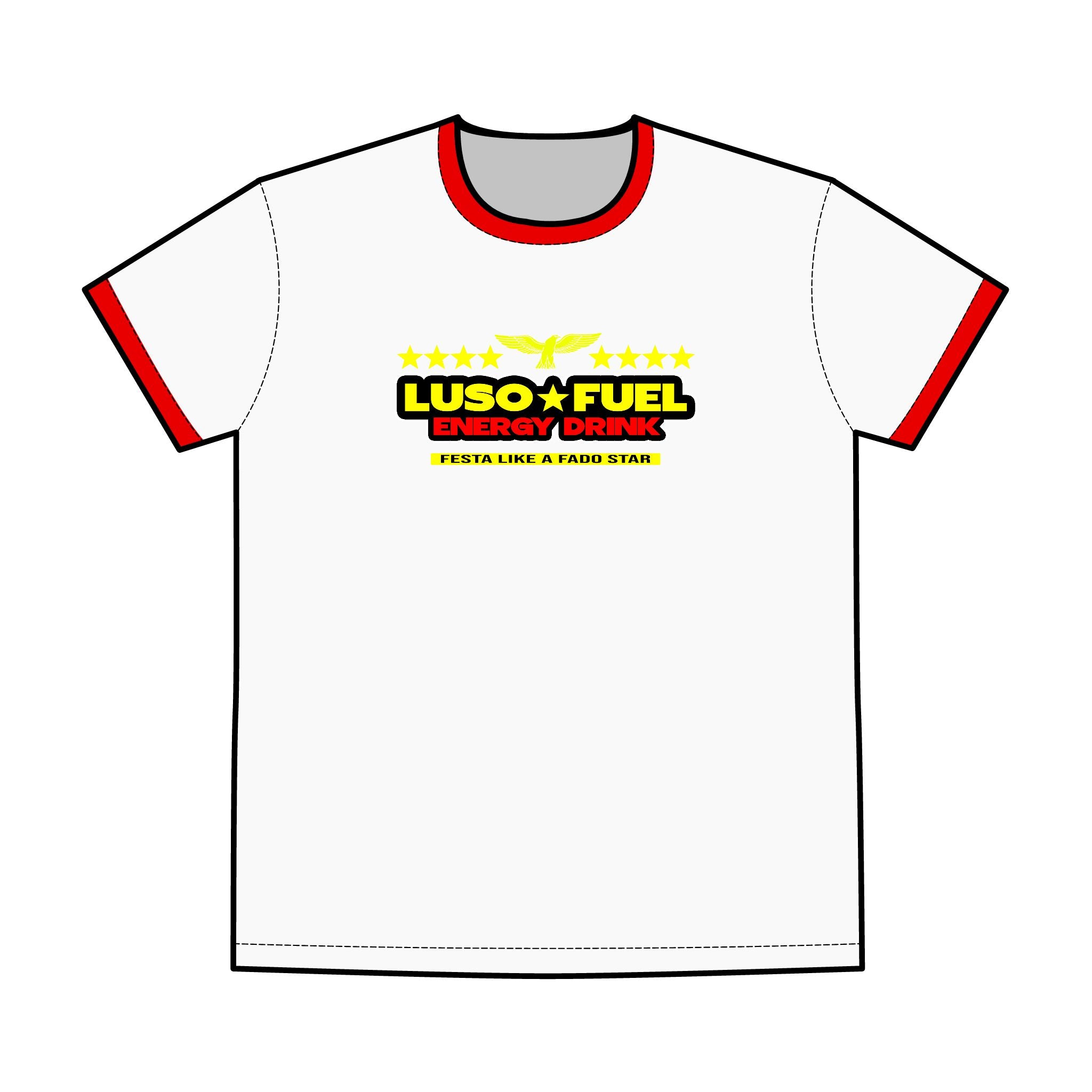 Men's Ringer Tee - Luso Energy Drink Design