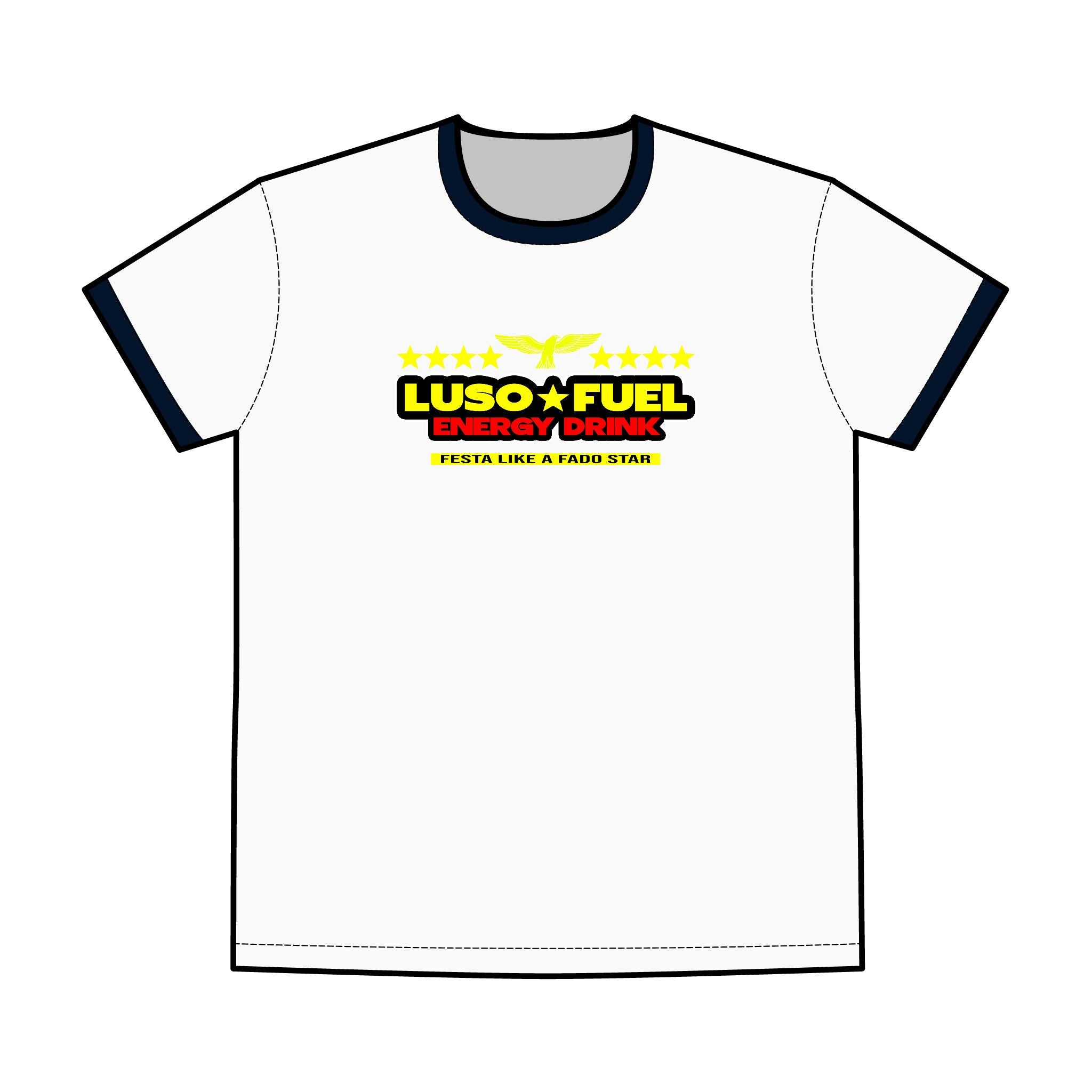 Men's Ringer Tee - Luso Energy Drink Design
