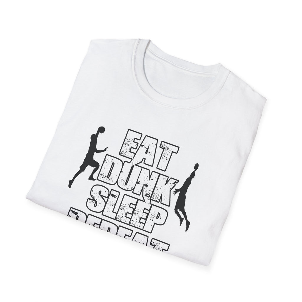 Sporty Unisex T-Shirt - "Eat Dunk Sleep Repeat" - Perfect for Basketball Lovers, Workout, Gym Wear, Casual Style, Sports Fan