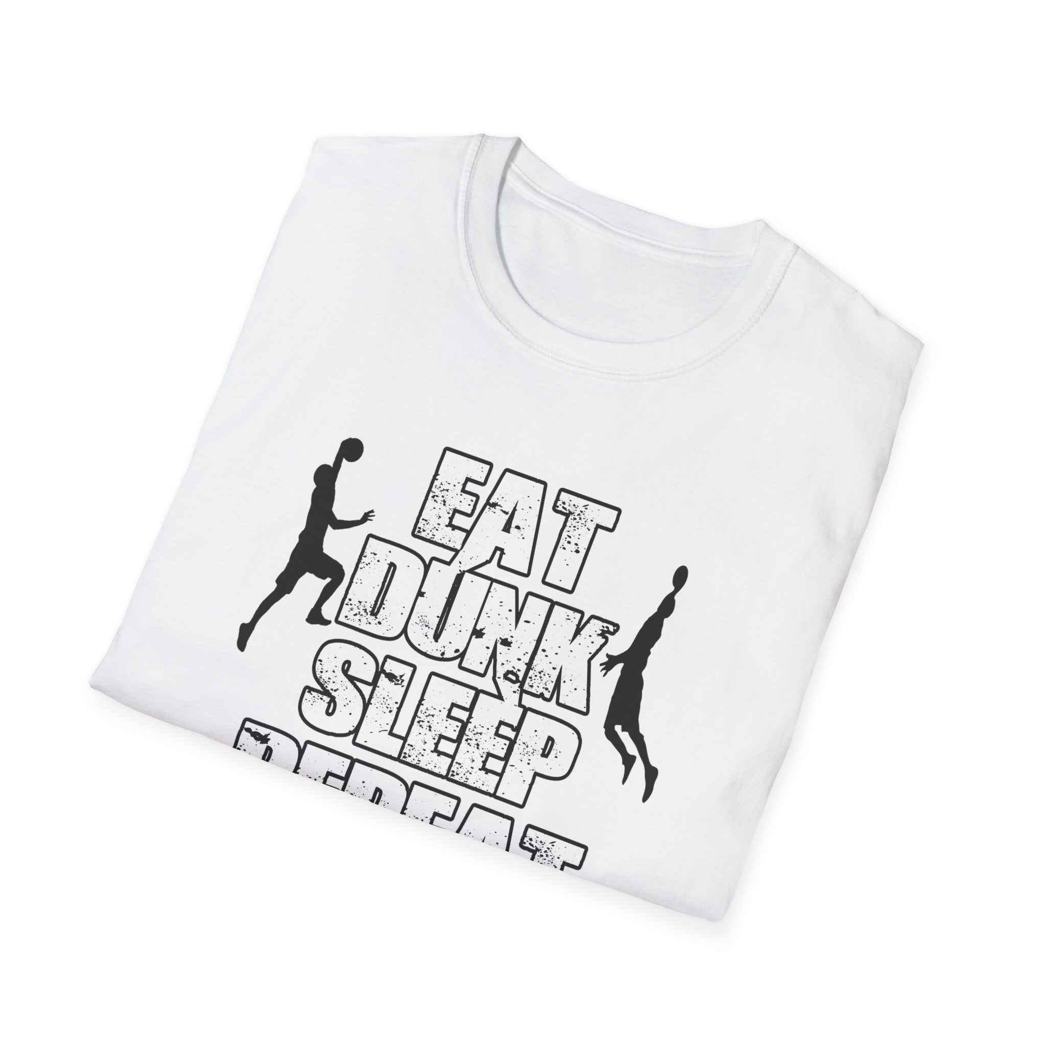 Sporty Unisex T-Shirt - "Eat Dunk Sleep Repeat" - Perfect for Basketball Lovers, Workout, Gym Wear, Casual Style, Sports Fan