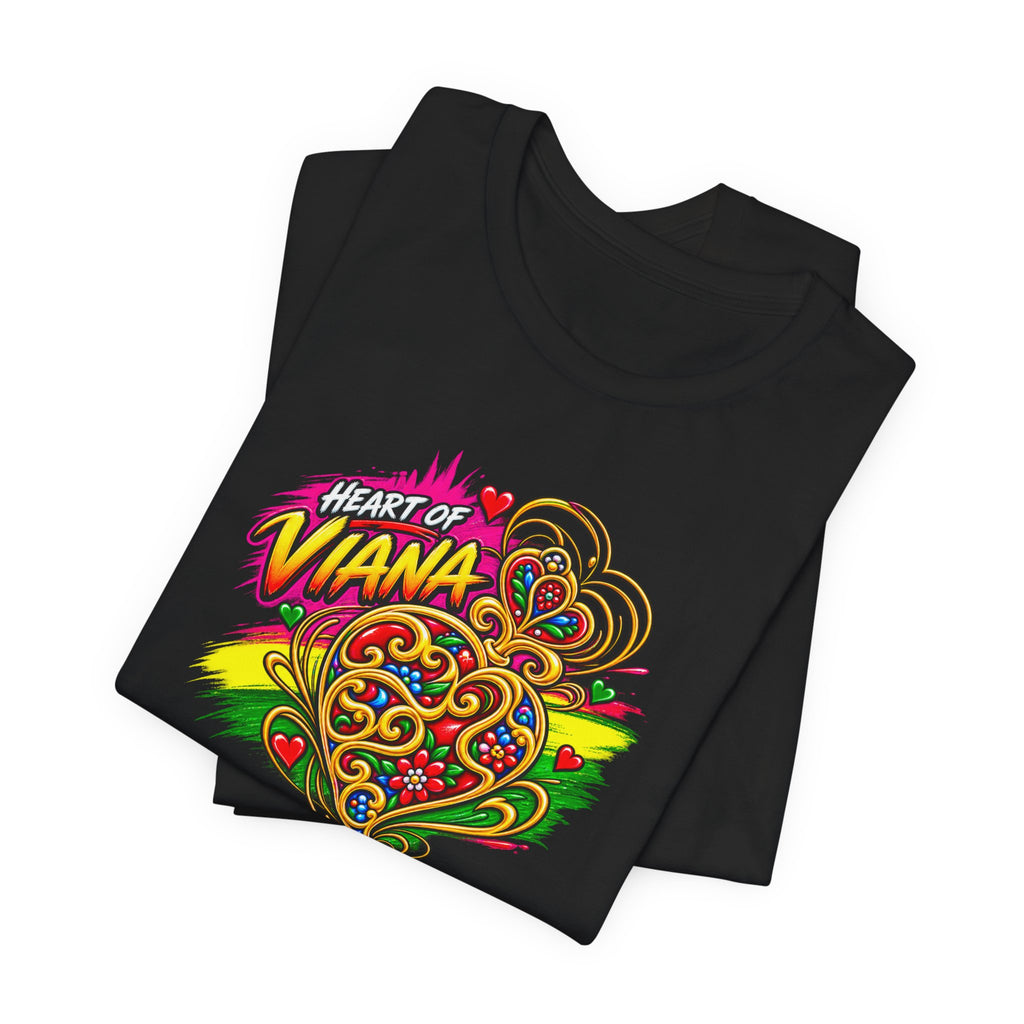 Heart of Viana Graphic Tee – Colorful Floral Heart Design