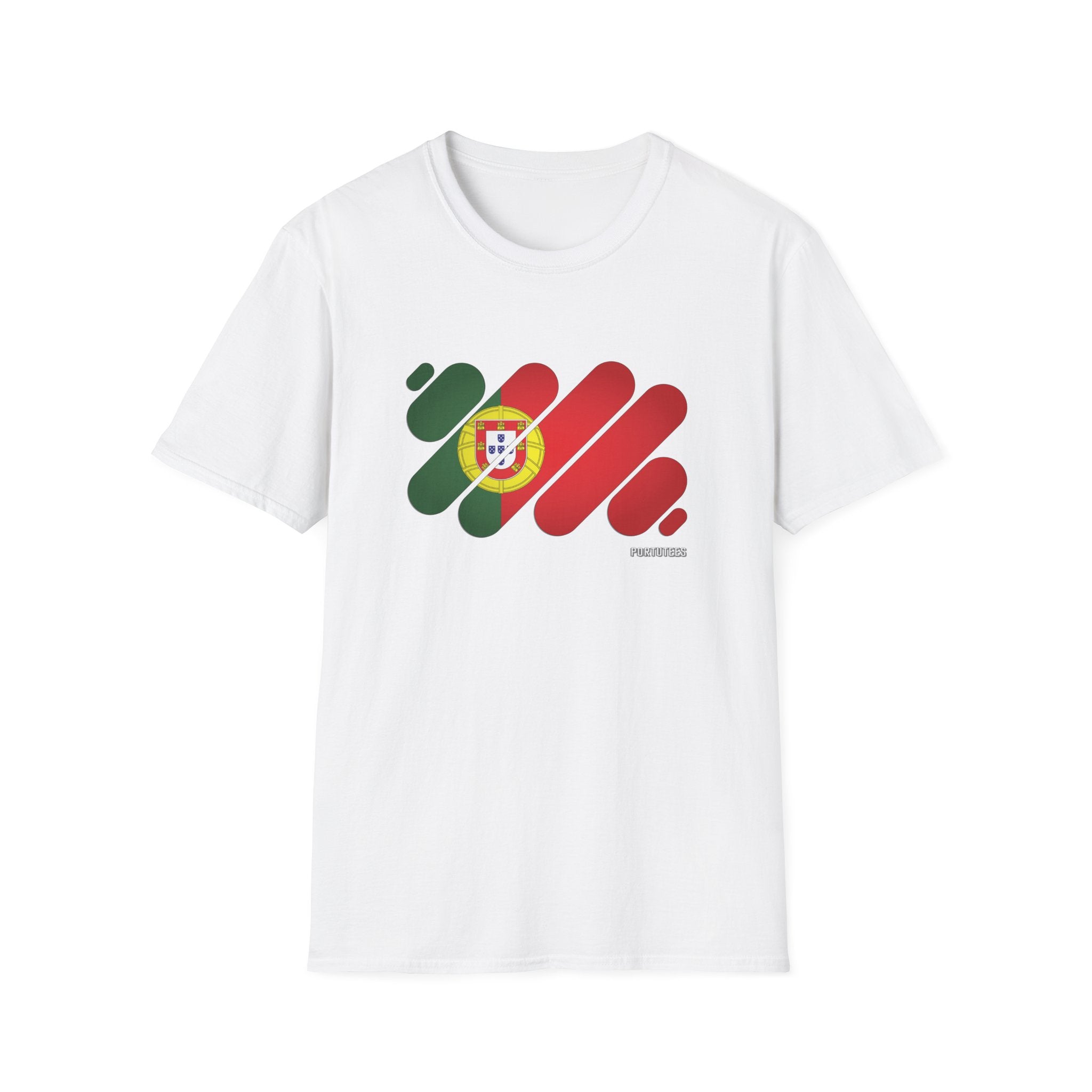 Portugal Flag Graphic T-Shirt — Modern Brushstroke Portuguese Pride Tee
