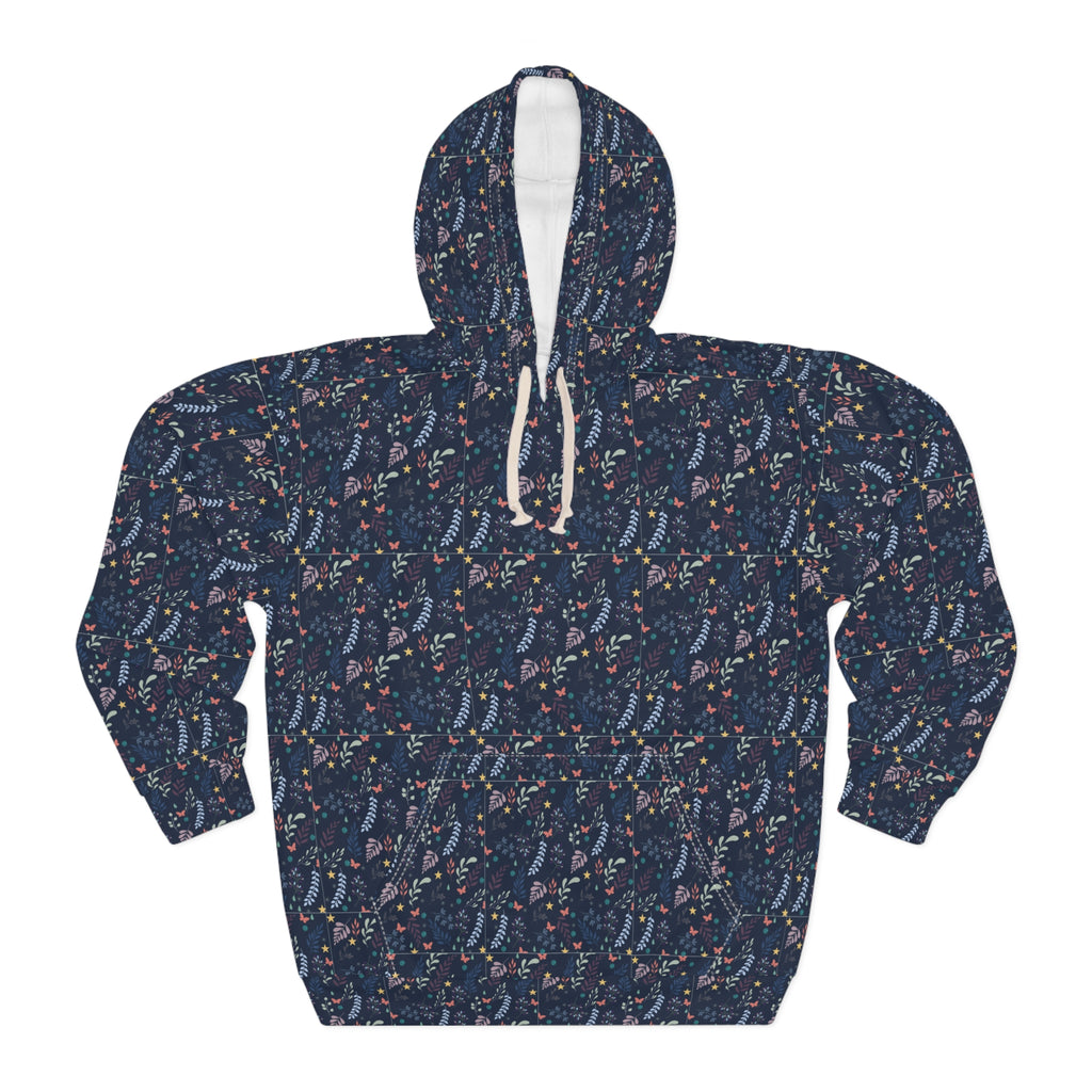 Floral Pattern Unisex Pullover Hoodie | Cozy Spring Sweater | Perfect for Casual Wear, Holiday Gifts, Garden Parties, and Outdoor Adventures