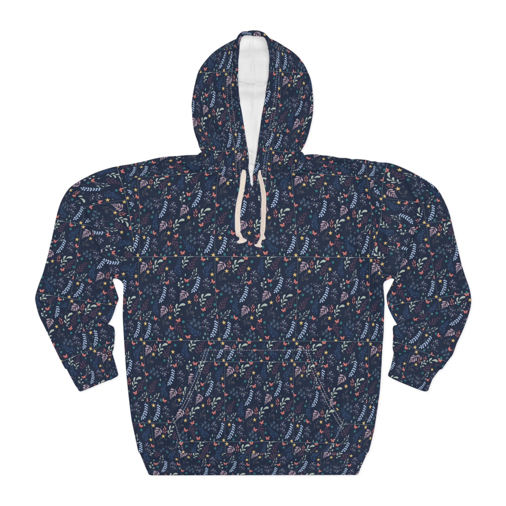 Floral Pattern Unisex Pullover Hoodie | Cozy Spring Sweater | Perfect for Casual Wear, Holiday Gifts, Garden Parties, and Outdoor Adventures