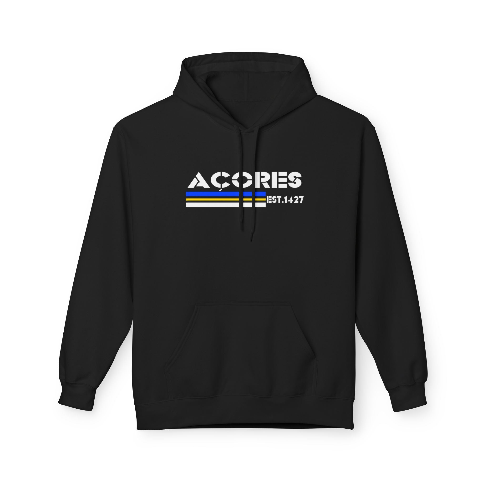 Acores Retro Style Unisex Fleece Hoodie with Graphic Design