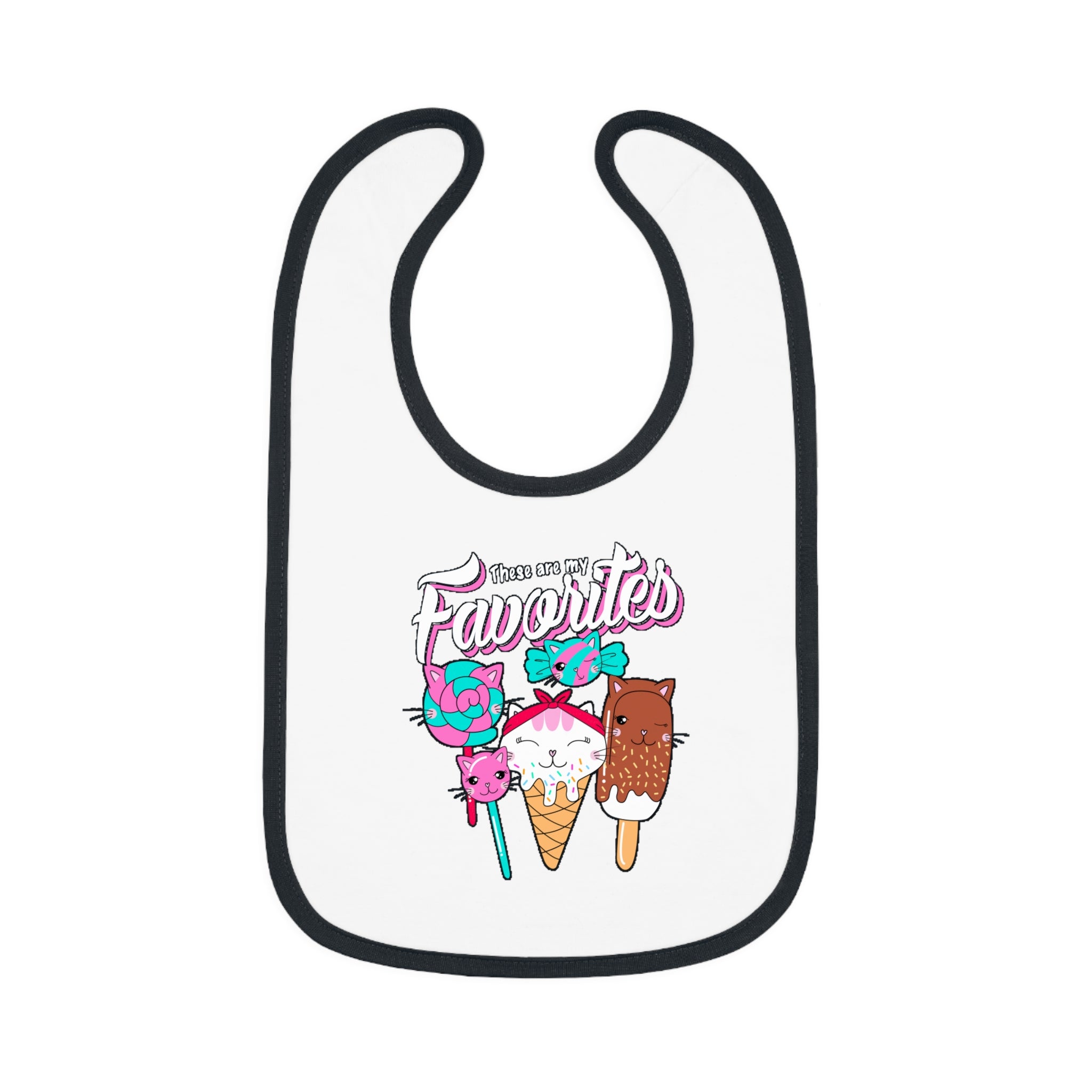 Cute Baby Bib with Ice Cream Design, Fun Bib for Kids, Perfect Baby Shower Gift, Toddler Feeding Bib, Baby Accessories
