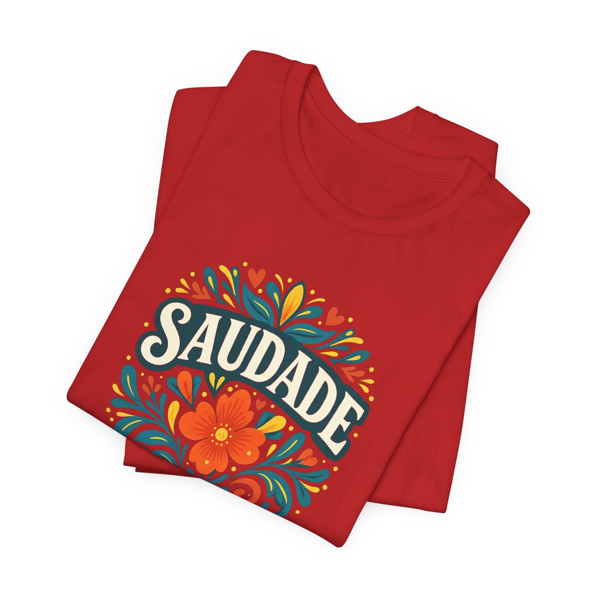 Saudade Floral Graphic Tee — Vintage Portuguese Nostalgia T-Shirt