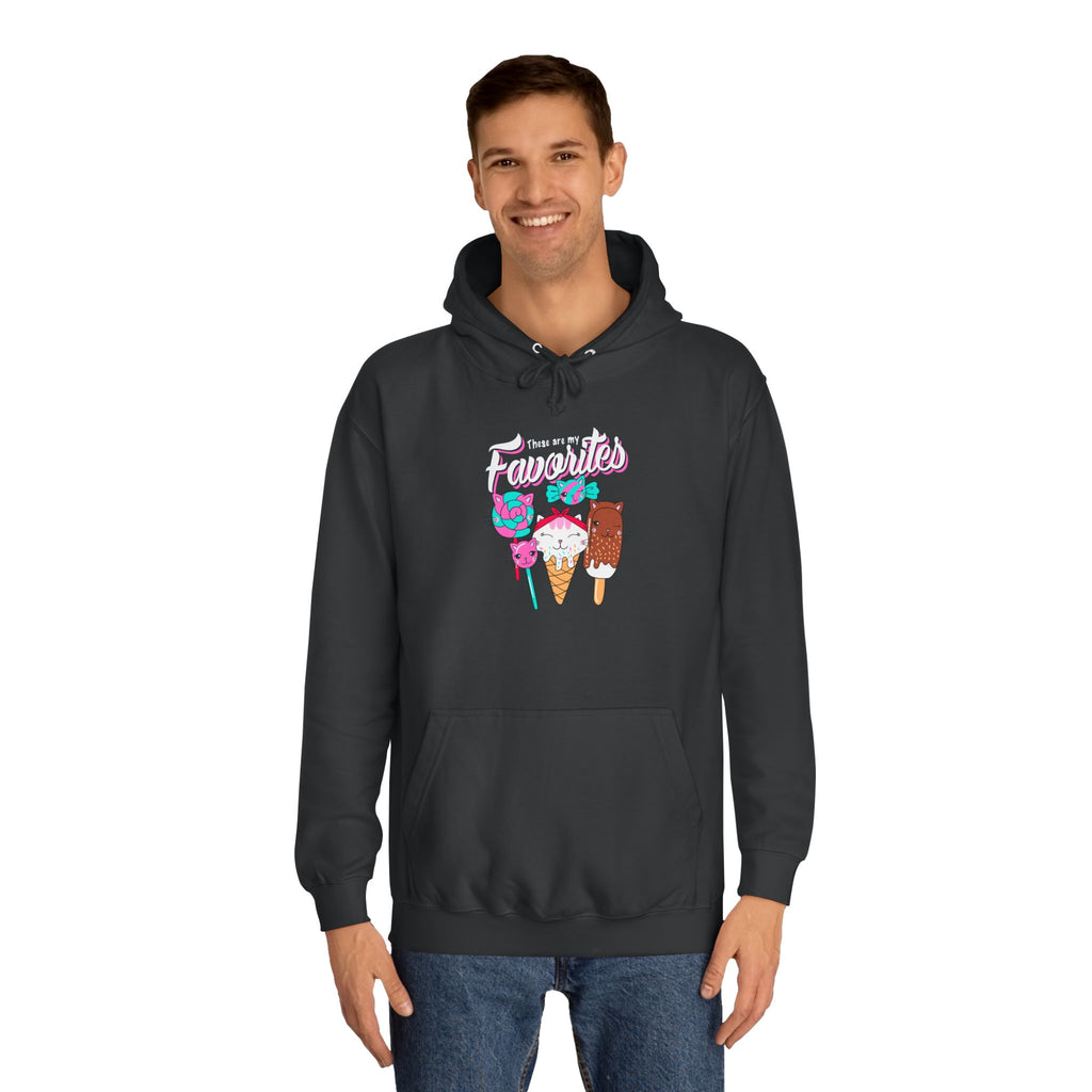 Ice Cream Favorites Unisex Hoodie - Cute Ice Cream Lover Sweatshirt, Ice Cream Gift, Ice Cream Hooded Pullover, Ice Cream Apparel, Ice Cream