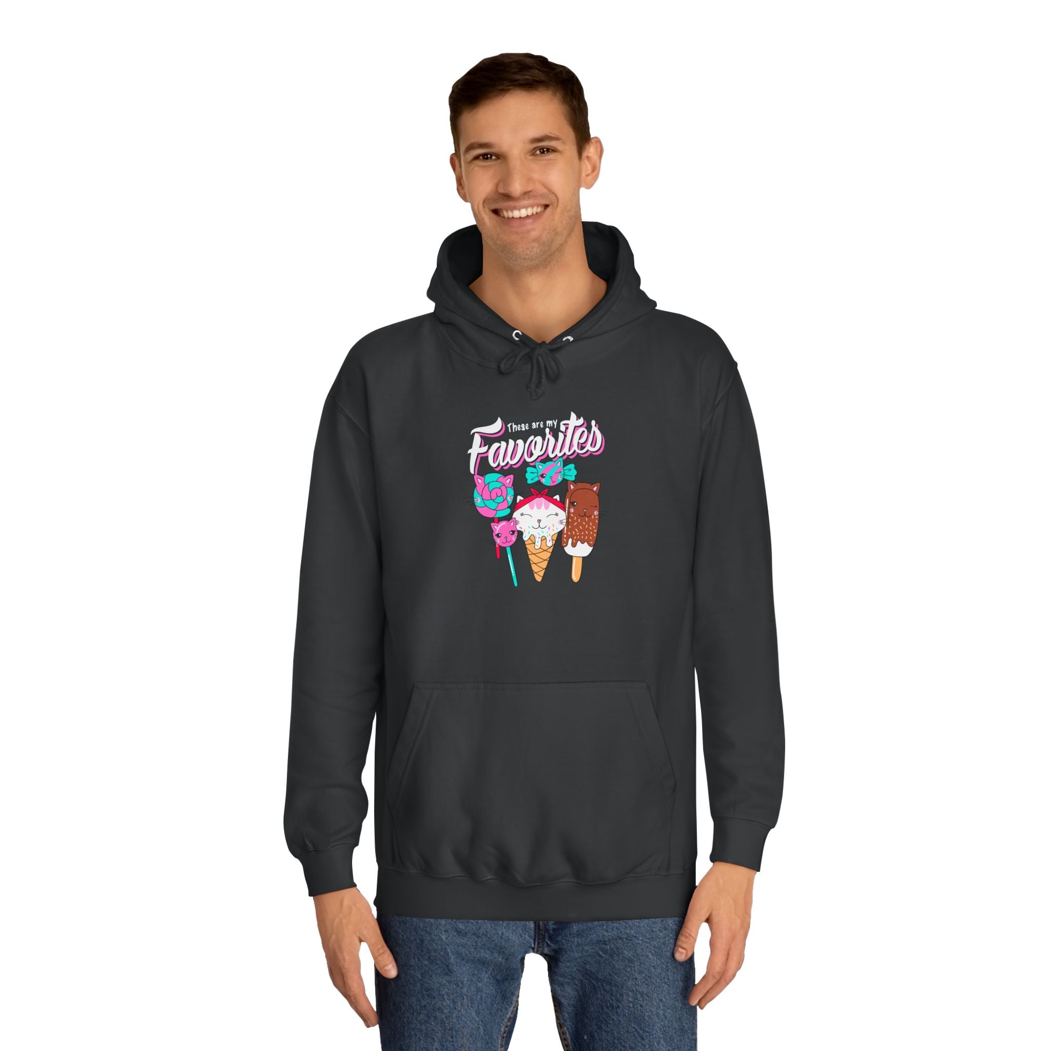 Ice Cream Favorites Unisex Hoodie - Cute Ice Cream Lover Sweatshirt, Ice Cream Gift, Ice Cream Hooded Pullover, Ice Cream Apparel, Ice Cream
