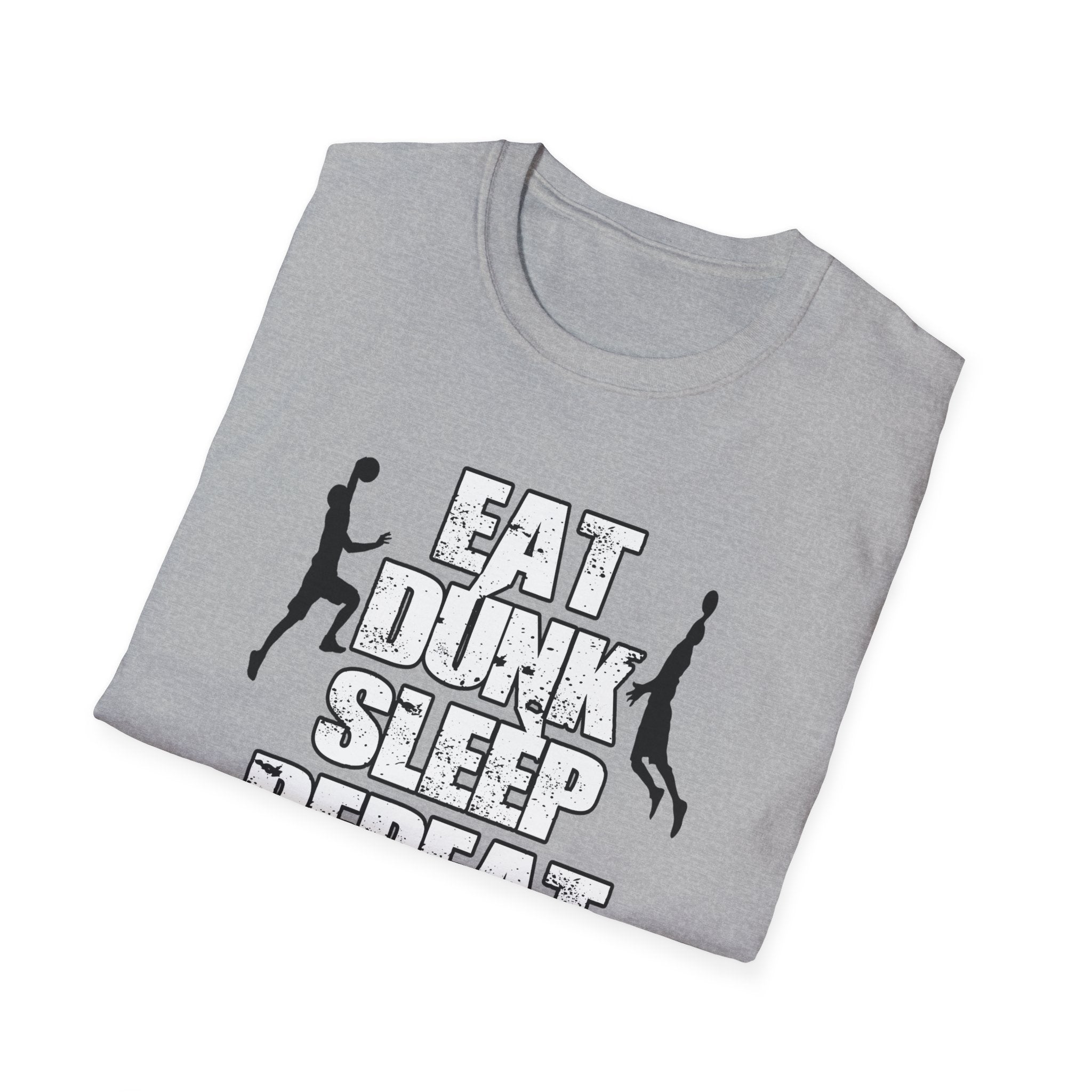 Sporty Unisex T-Shirt - "Eat Dunk Sleep Repeat" - Perfect for Basketball Lovers, Workout, Gym Wear, Casual Style, Sports Fan